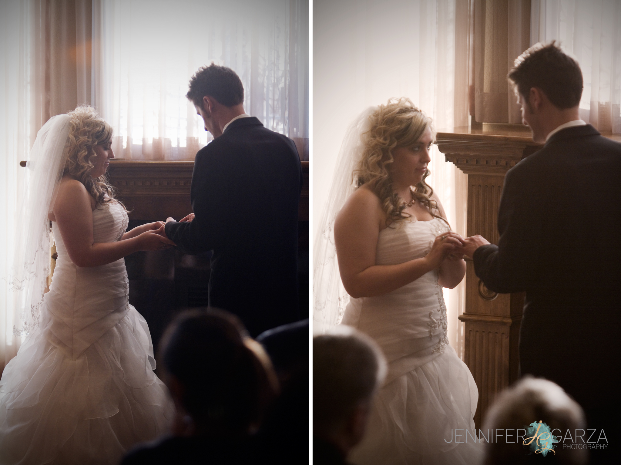 Bride and groom exchanging rings with each other. Annie & Tom’s Stonebrook Manor Event Center Wedding by Colorado Wedding Photographer, Jennifer Garza. Colorado Wedding Photographer, Denver Wedding Photographer, Colorado Wedding Photos, Denver Wedding Photos, Colorado Bride, Denver Bride, Stonebrook Manor Wedding, Stonebrook Manor, Rocky Mountain Bride, Couture Colorado