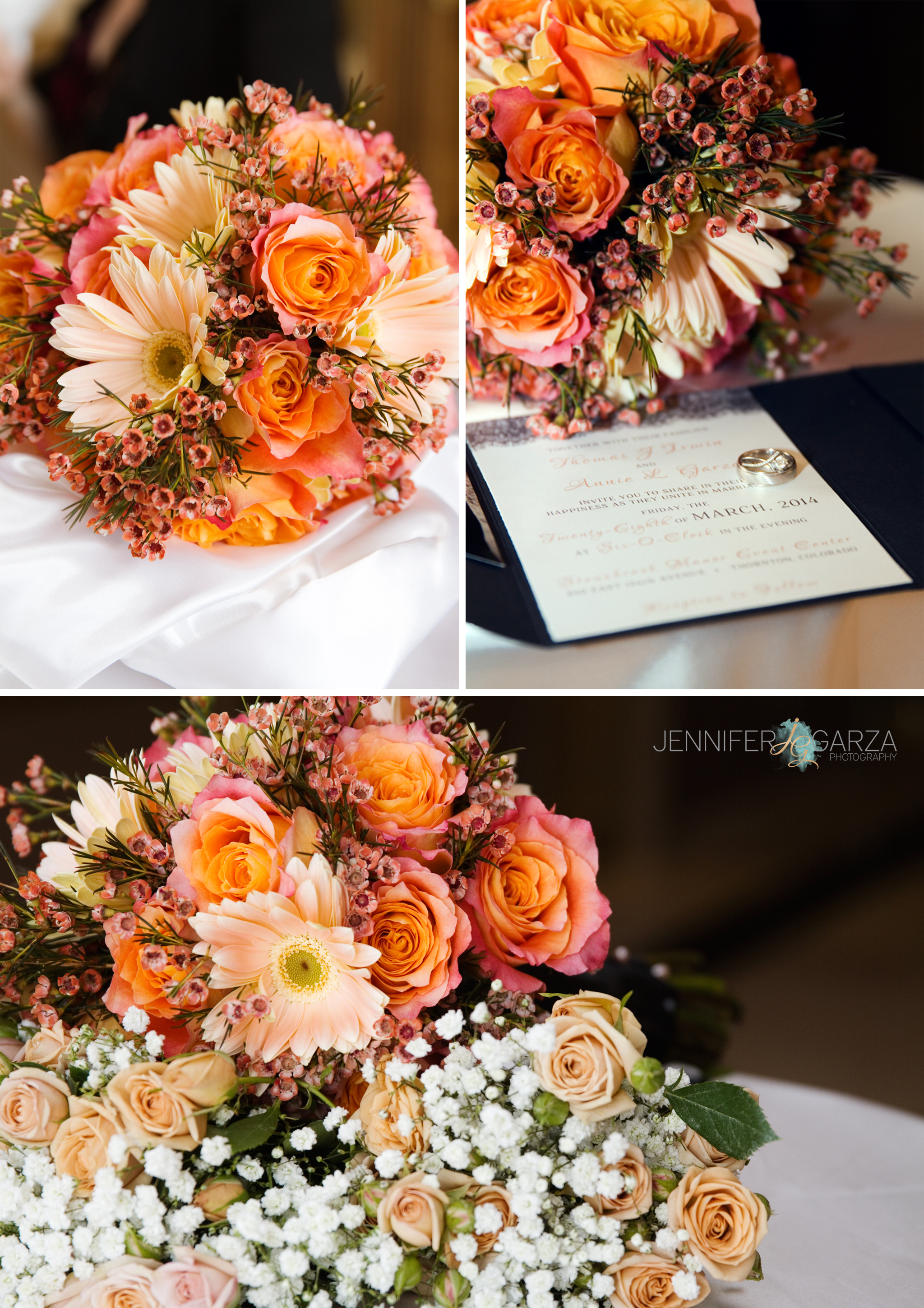 Close up details of the bridal bouquet and wedding invitations. Annie & Tom’s Stonebrook Manor Event Center Wedding by Colorado Wedding Photographer, Jennifer Garza. Colorado Wedding Photographer, Denver Wedding Photographer, Colorado Wedding Photos, Denver Wedding Photos, Colorado Bride, Denver Bride, Stonebrook Manor Wedding, Stonebrook Manor, Rocky Mountain Bride, Couture Colorado