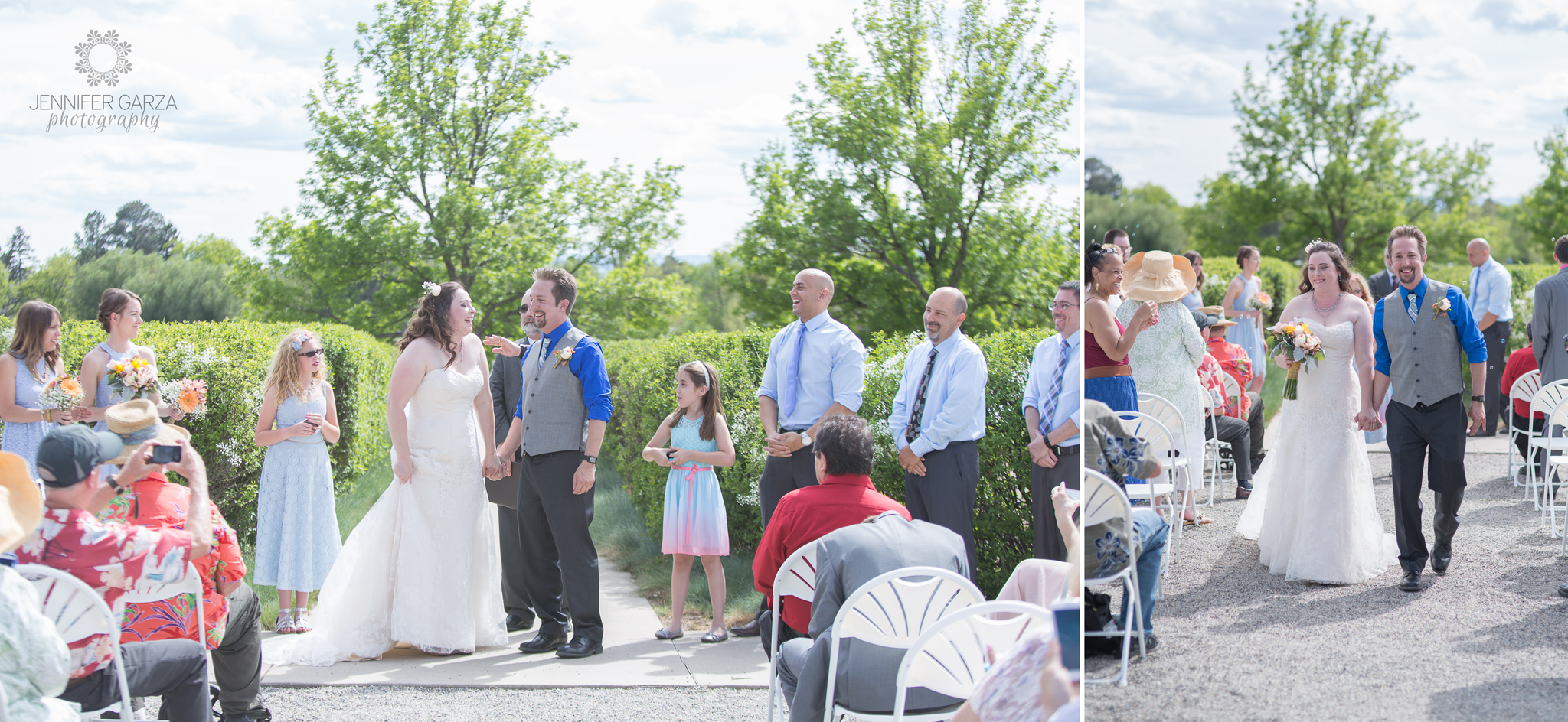 Bride & Groom's being announced as husband and wife during a summer wedding ceremony in the park. Rachael & Wes' Wash Park and Irish Rover Pub Denver Wedding by Colorado Wedding Photographer, Jennifer Garza. Colorado Wedding Photographer, Denver Wedding Photographer, Colorado Wedding Photos, Denver Wedding Photos, Colorado Bride, Denver Bride, Wash Park Wedding, Wash Park, Irish Rover Pub, Irish Rover Pub Wedding, Pub Wedding, Park Wedding