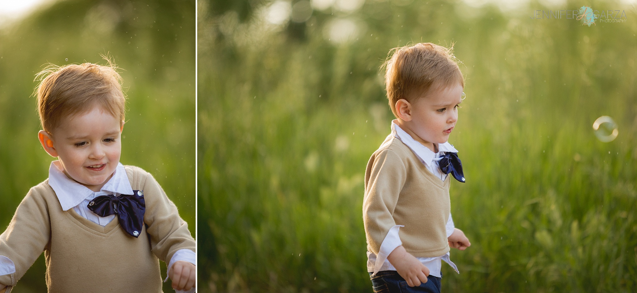 Playing in the grass during The Moffitt Family Photo Session at Golden Ponds Nature Area.