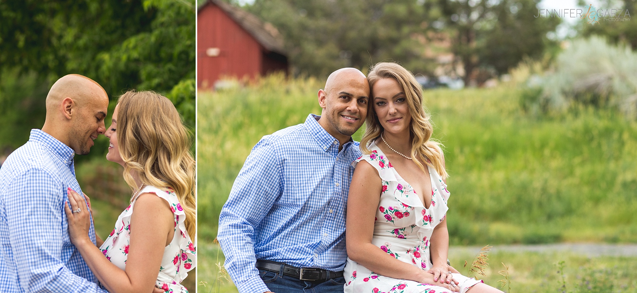 Kyley & Brian's Clear Creek History Park Engagement Session in Golden, Colorado. Photographed by Jennifer Garza Photography.