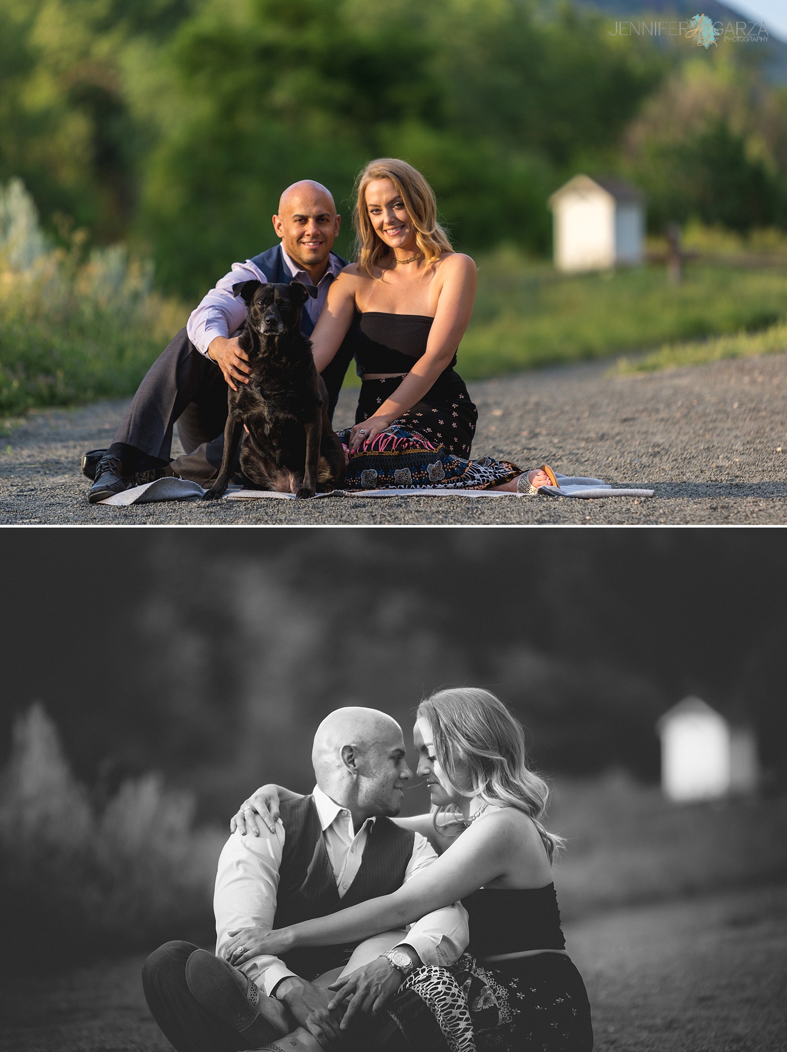 Kyley & Brian's Engagement Session at Clear Creek History Park in Golden, Colorado. Photographed by Jennifer Garza Photography.