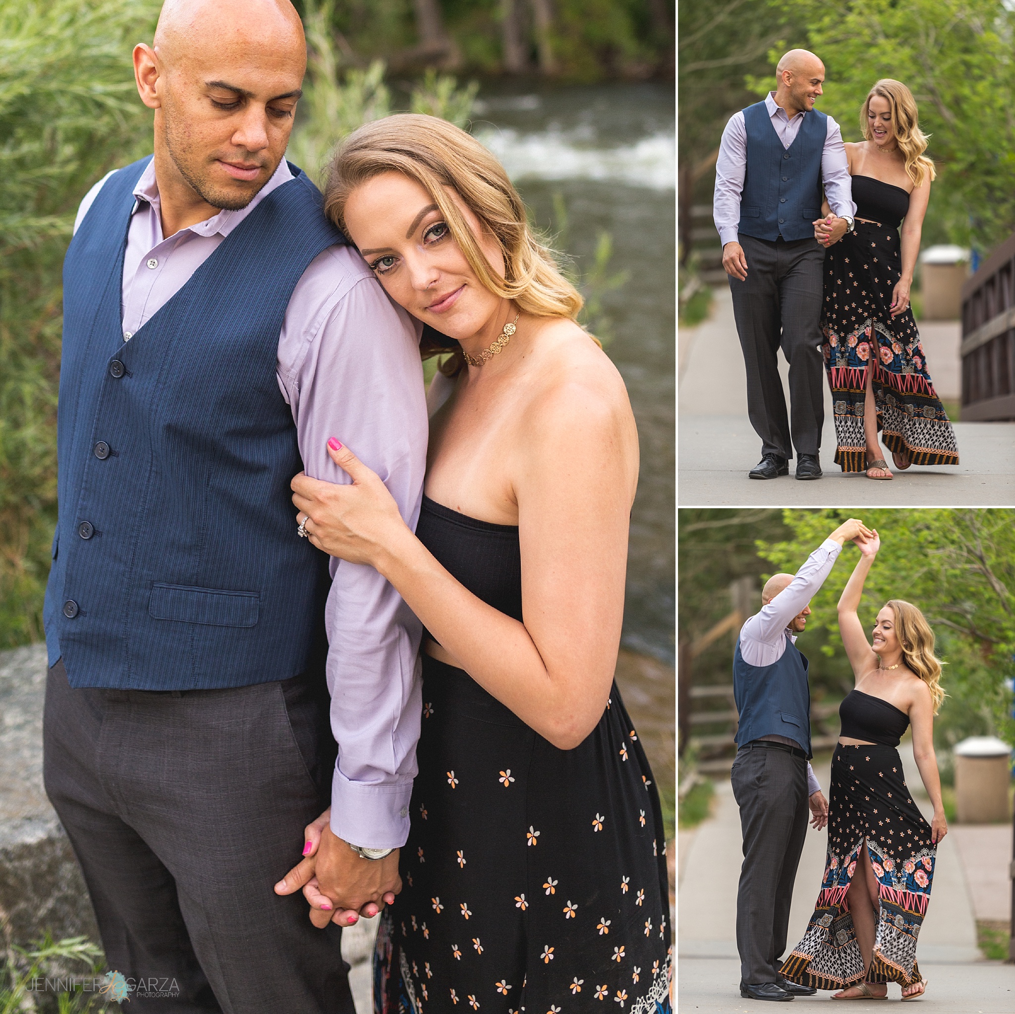 Kyley & Brian's Engagement Session at Clear Creek History Park in Golden, Colorado. Photographed by Jennifer Garza Photography.