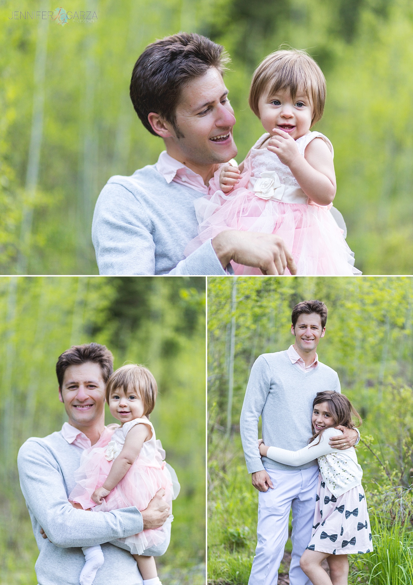 Daddy's Girls - Tom with Savannah & Rhyanne. Sylvan Lake family photos near Vail, Colorado.