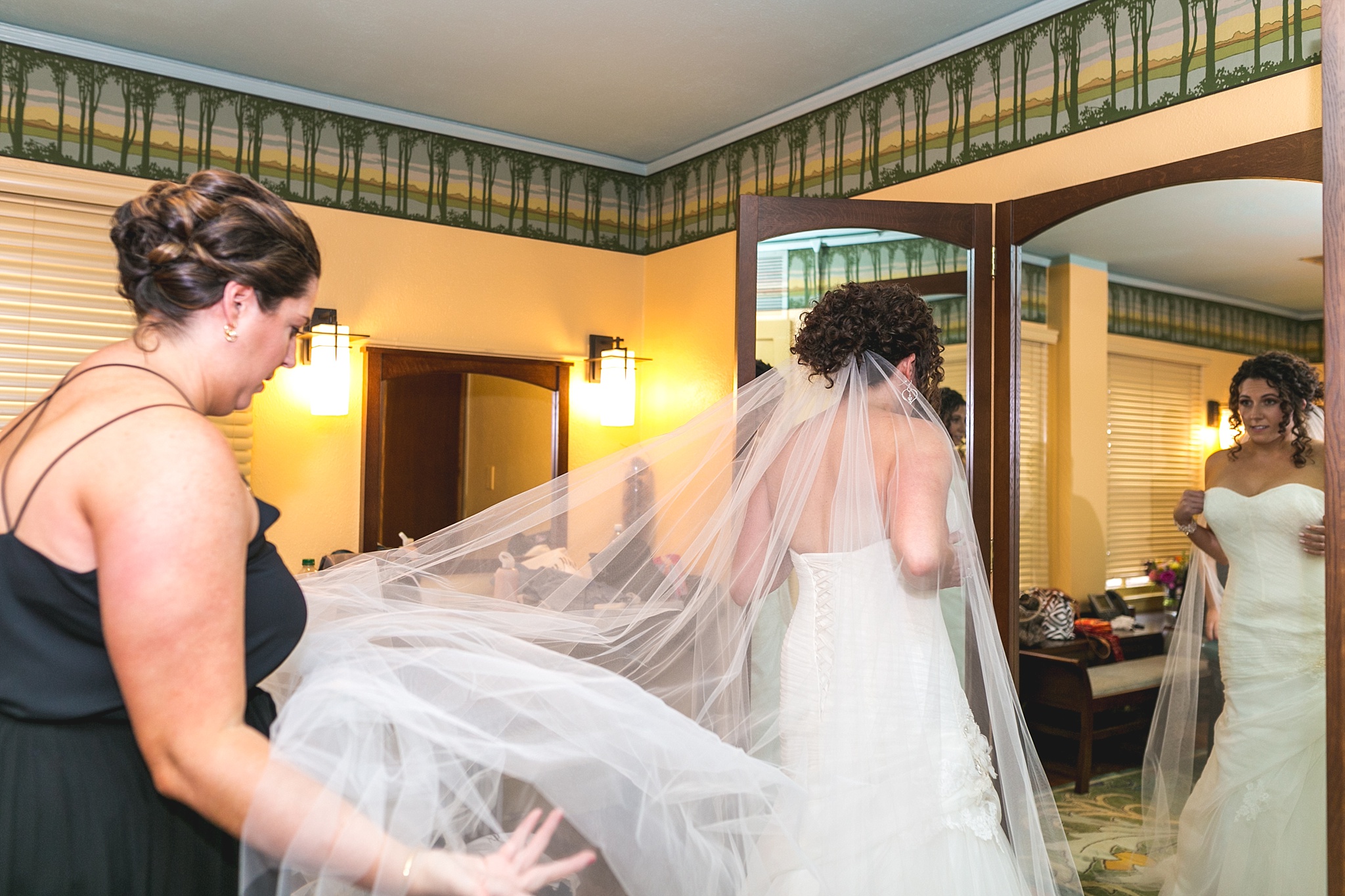 Bride getting her veil on. Kellie & Brian’s Colorado Mountain Wedding at the historic Boettcher Mansion by Colorado Wedding Photographer, Jennifer Garza. Colorado Wedding Photographer, Colorado Wedding Photography, Colorado Mountain Wedding Photographer, Colorado Mountain Wedding, Mountain Wedding Photographer, Boettcher Mansion Wedding Photographer, Boettcher Mansion Wedding, Mountain Wedding, Lookout Mountain Wedding Photographer, Golden Wedding Photographer, Colorado Bride