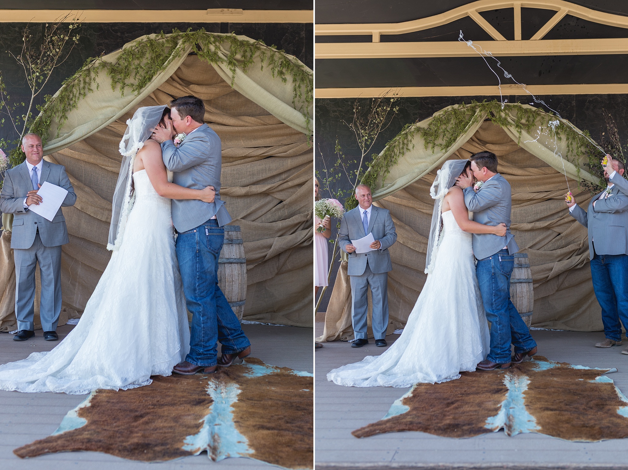 Bride & Groom’s first kiss. Katie & Jake’s Castle Rock Wedding at the Douglas County Fairgrounds by Colorado Wedding Photographer, Jennifer Garza. Colorado Wedding Photographer, Colorado Wedding Photography, Douglas County Fairgrounds Wedding Photography, Castle Rock Wedding Photography, Castle Rock Wedding Photographer, Colorado Wedding Photography, Colorado Wedding Photographer, Colorado Wedding, Rustic Wedding, Colorado Bride, Rocky Mountain Bride