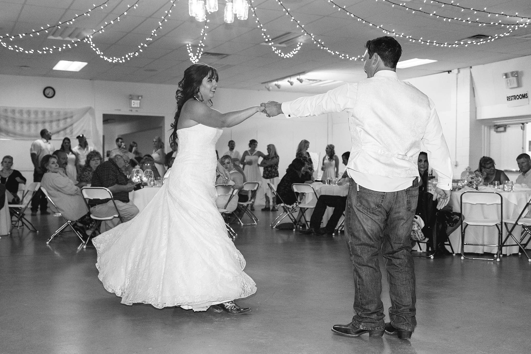 Bride & Groom First Dance during the wedding reception. Katie & Jake’s Castle Rock Wedding at the Douglas County Fairgrounds by Colorado Wedding Photographer, Jennifer Garza. Colorado Wedding Photographer, Colorado Wedding Photography, Douglas County Fairgrounds Wedding Photography, Castle Rock Wedding Photography, Castle Rock Wedding Photographer, Colorado Wedding Photography, Colorado Wedding Photographer, Colorado Wedding, Rustic Wedding, Colorado Bride, Rocky Mountain Bride