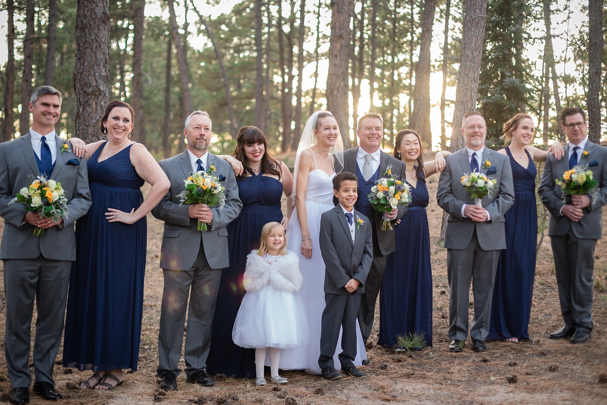 Bridal Party Portrait. Sheri & Damon's Colorado Springs Wedgewood Black Forest Wedding by Colorado Wedding Photographer, Jennifer Garza. Colorado Wedding Photographer, Colorado Wedding Photography, Colorado Springs Wedding Photographer, Colorado Springs Wedding Photography, Wedgewood Weddings, Wedgewood Weddings Black Forest, Wedgewood Black Forest, Colorado Wedding, Mountain Wedding, Rocky Mountain Bride, Colorado Bride