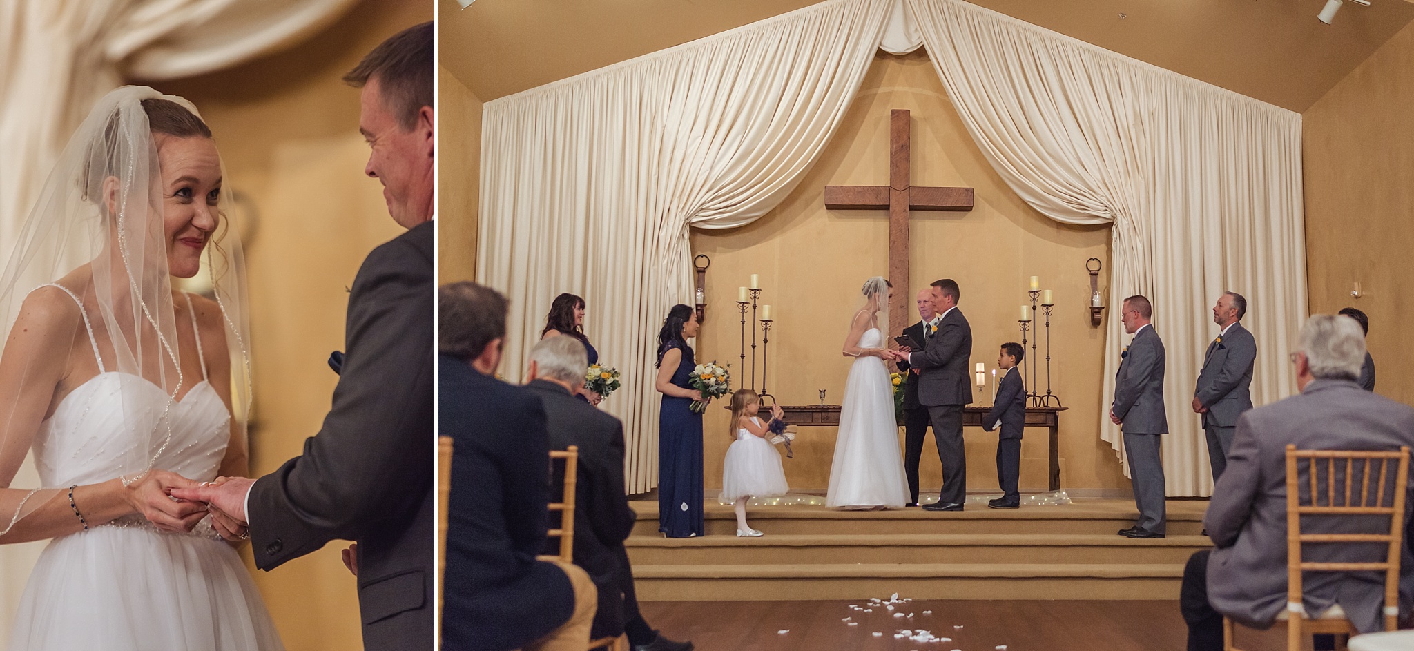 Bride & Groom exchanging rings at the altar. Sheri & Damon's Colorado Springs Wedgewood Black Forest Wedding by Colorado Wedding Photographer, Jennifer Garza. Colorado Wedding Photographer, Colorado Wedding Photography, Colorado Springs Wedding Photographer, Colorado Springs Wedding Photography, Wedgewood Weddings, Wedgewood Weddings Black Forest, Wedgewood Black Forest, Colorado Wedding, Mountain Wedding, Rocky Mountain Bride, Colorado Bride