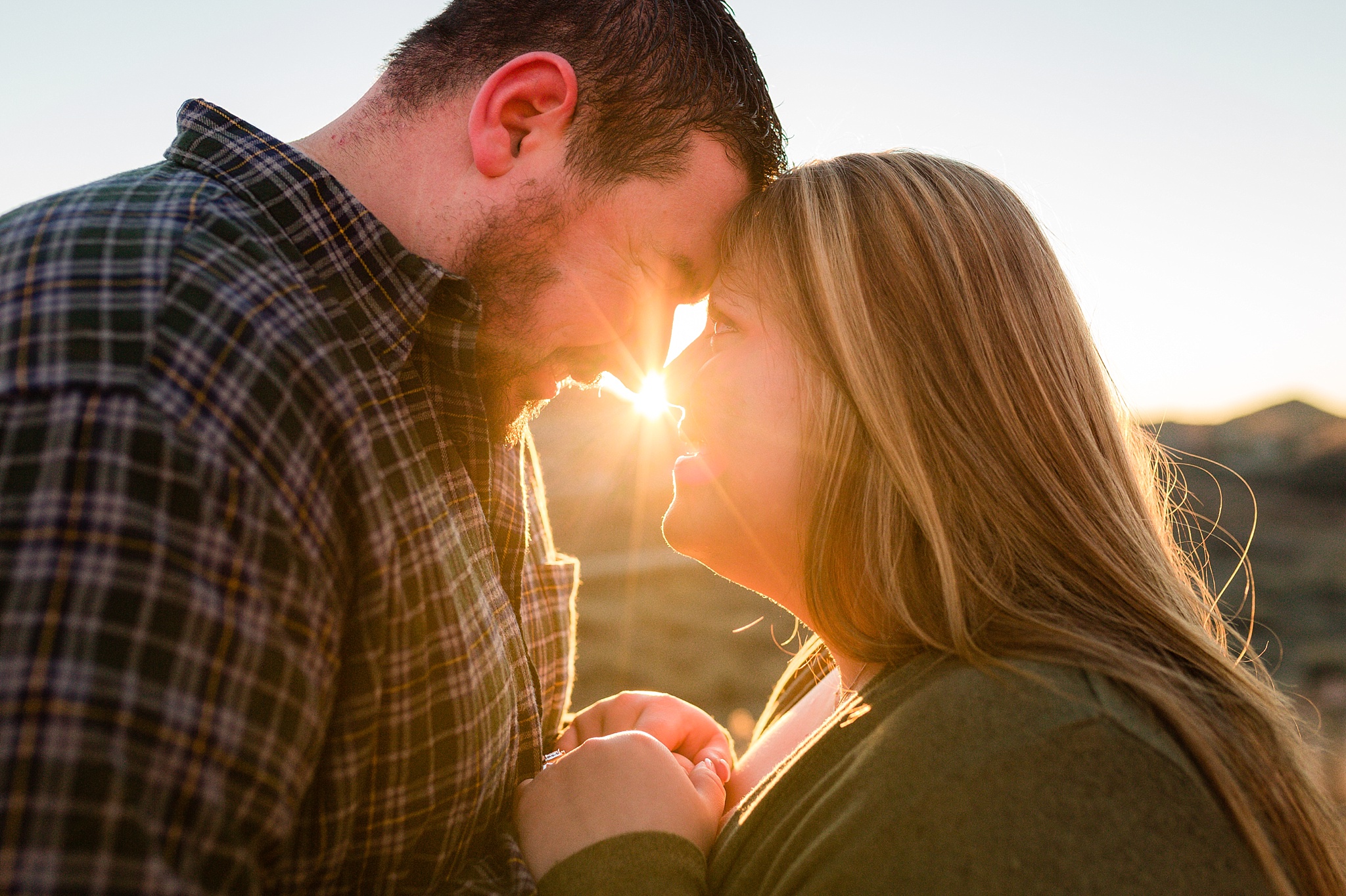 Sunrise shining through behind the couple during their Devil’s Backbone engagement session. Briana & Kevin’s Devil’s Backbone and Sweetheart Lanes Engagement Session by Colorado Engagement Photographer, Jennifer Garza. Devil's Backbone Engagement, Devil's Backbone Engagement Session, Loveland Engagement Session, Colorado Engagement Photography, Colorado Engagement Photos, Sweetheart Lanes Bowling Alley, Bowling Alley Engagement, Bowling Engagement Session, Bowling Engagement Photography, Wedding Inspo, Colorado Wedding, Colorado Bride, Brides of Colorado, Bride to Be, Couples Goals