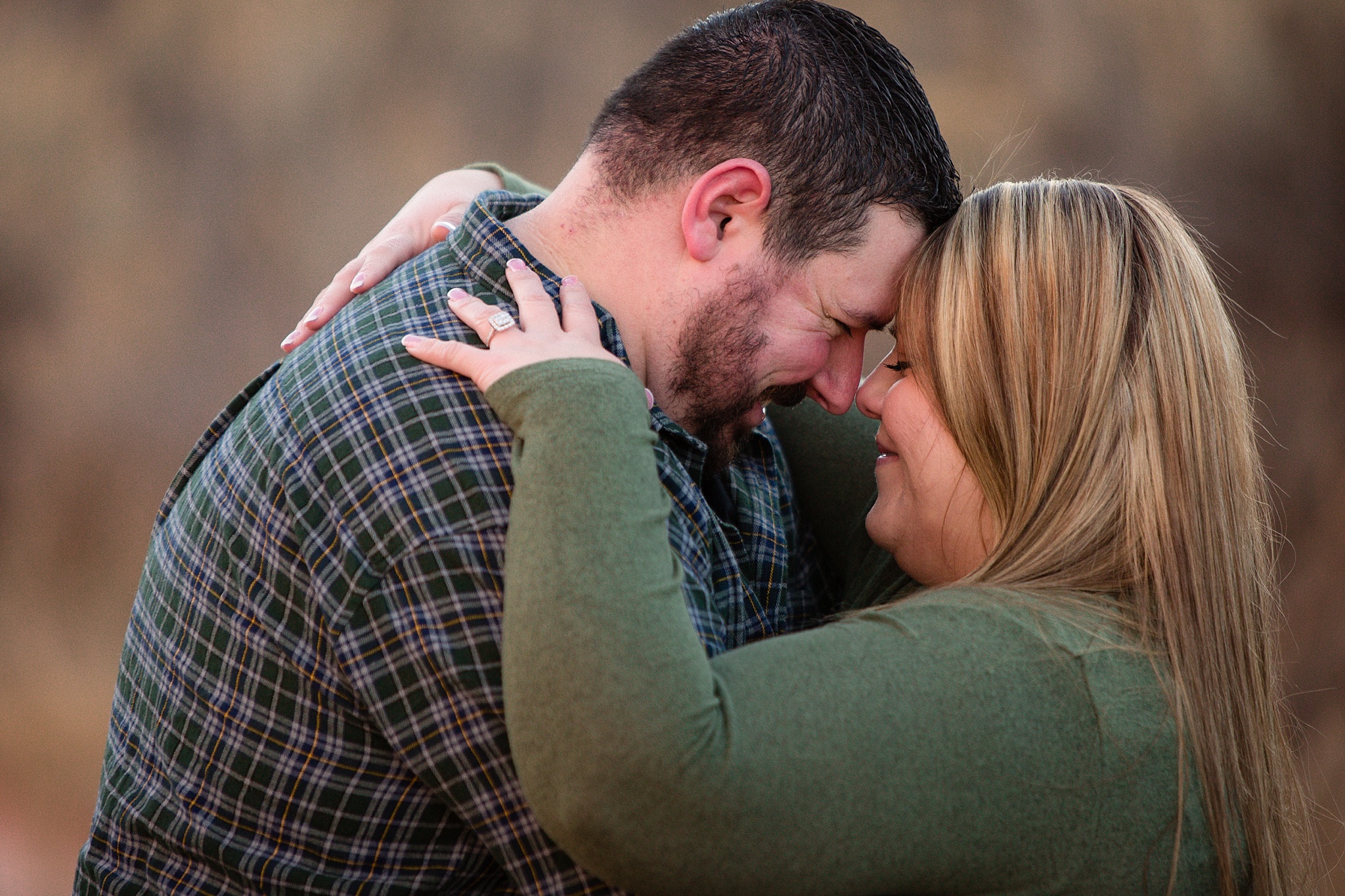 Couple embracing during their Devil’s Backbone engagement session. Briana & Kevin’s Devil’s Backbone and Sweetheart Lanes Engagement Session by Colorado Engagement Photographer, Jennifer Garza. Devil's Backbone Engagement, Devil's Backbone Engagement Session, Loveland Engagement Session, Colorado Engagement Photography, Colorado Engagement Photos, Sweetheart Lanes Bowling Alley, Bowling Alley Engagement, Bowling Engagement Session, Bowling Engagement Photography, Wedding Inspo, Colorado Wedding, Colorado Bride, Brides of Colorado, Bride to Be, Couples Goals