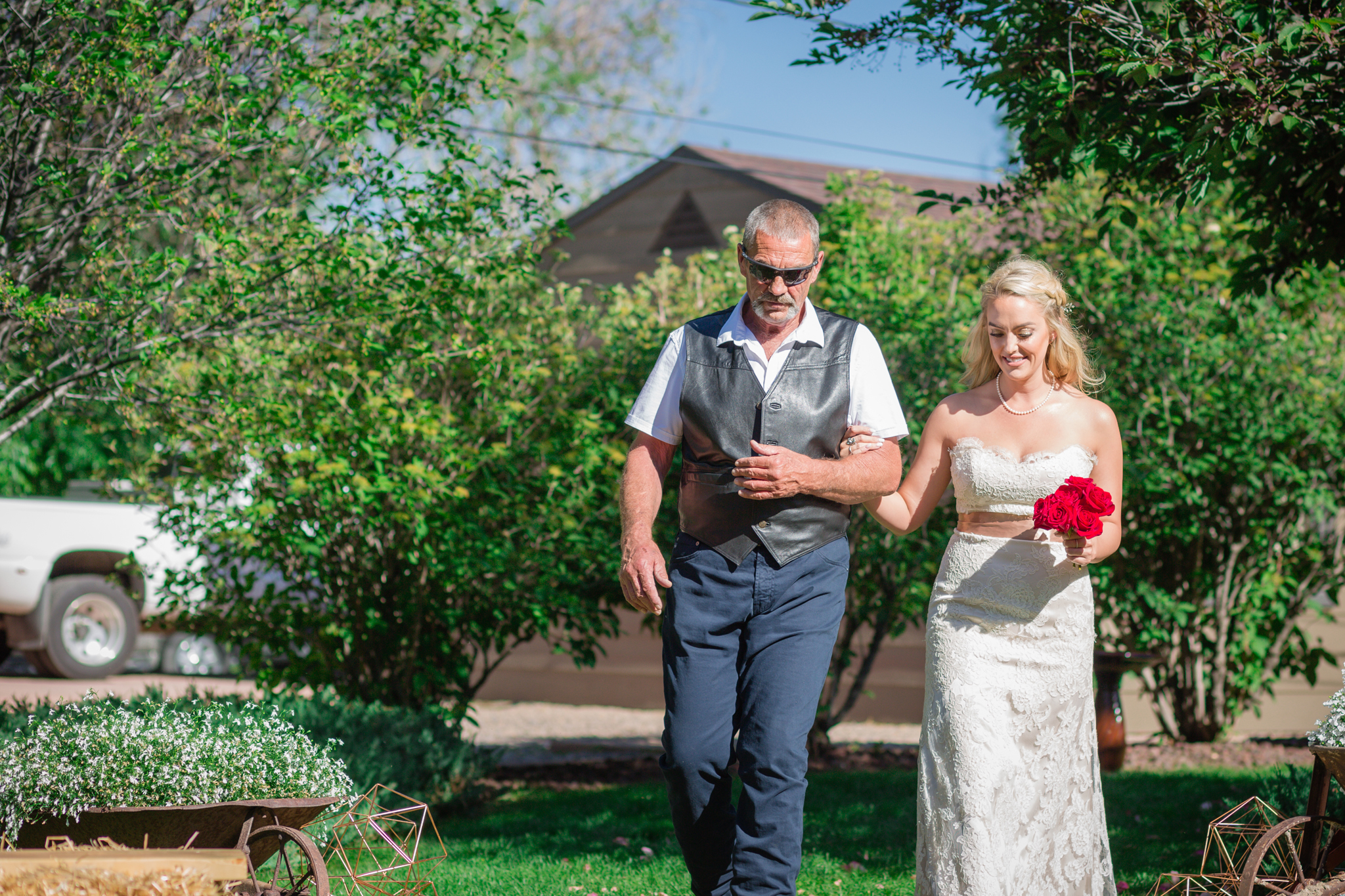 Bride and her father walking down the aisle at the beginning ceremony. Kyley & Brian's Boulder Backyard Wedding and The Mediterranean Restaurant Reception by Colorado Wedding Photographer, Jennifer Garza. Colorado Wedding Photographer, Colorado Wedding Photography, Colorado Top Wedding Photographer, Boulder Wedding Photographer, Boulder Wedding, Backyard Wedding Photographer, Backyard Wedding, The Mediterranean Restaurant, The Med, The Med Reception, Intimate Wedding, Small Intimate Wedding, Rocky Mountain Wedding, Rocky Mountain Bride, Colorado Bride, Here Comes the Bride, Couples Goals, Brides of Colorado