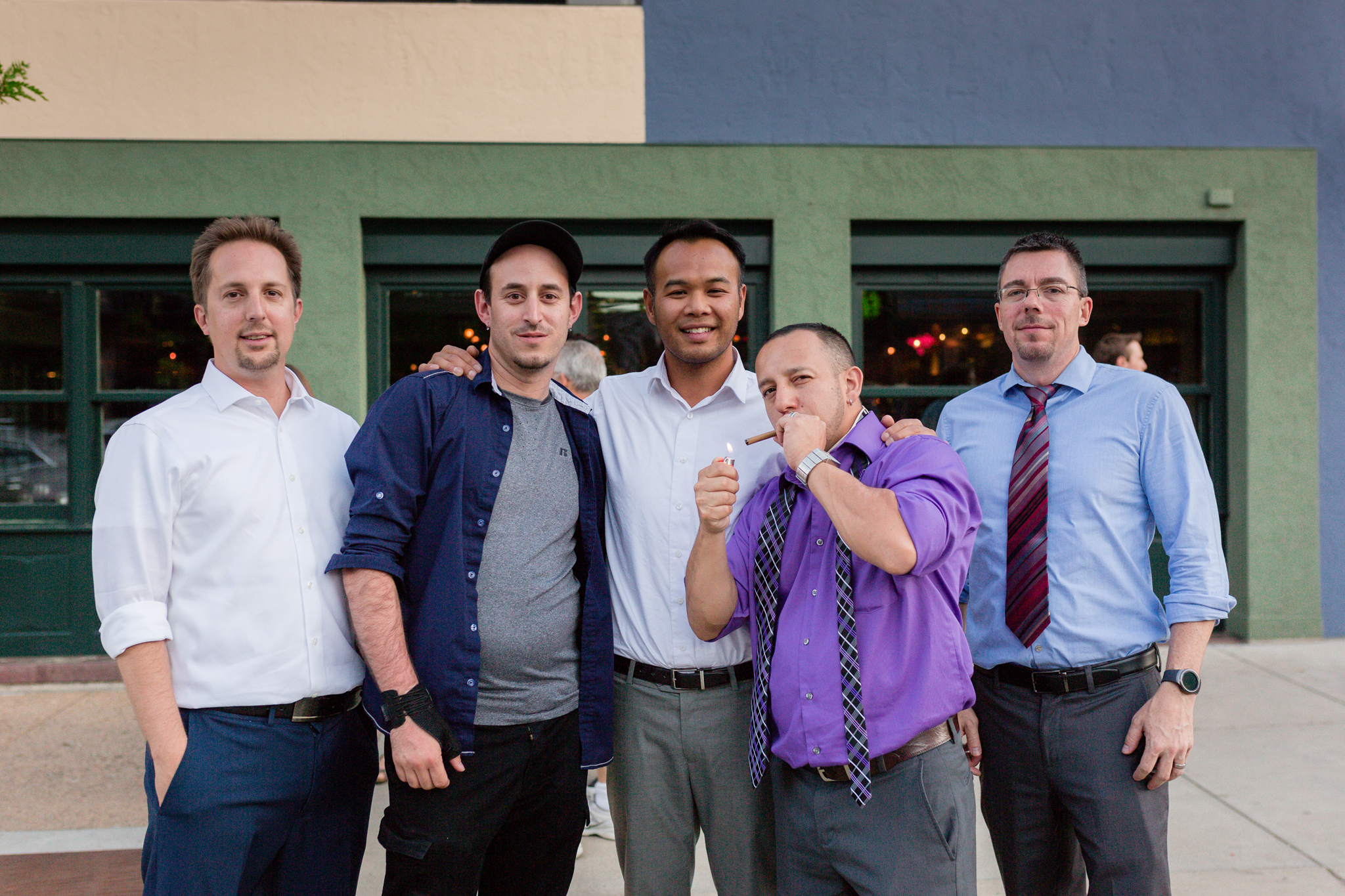 Friends standing in front of The Med Restaurant in Boulder. Kyley & Brian's Boulder Backyard Wedding and The Mediterranean Restaurant Reception by Colorado Wedding Photographer, Jennifer Garza. Colorado Wedding Photographer, Colorado Wedding Photography, Colorado Top Wedding Photographer, Boulder Wedding Photographer, Boulder Wedding, Backyard Wedding Photographer, Backyard Wedding, The Mediterranean Restaurant, The Med, The Med Reception, Intimate Wedding, Small Intimate Wedding, Rocky Mountain Wedding, Rocky Mountain Bride, Colorado Bride, Here Comes the Bride, Couples Goals, Brides of Colorado