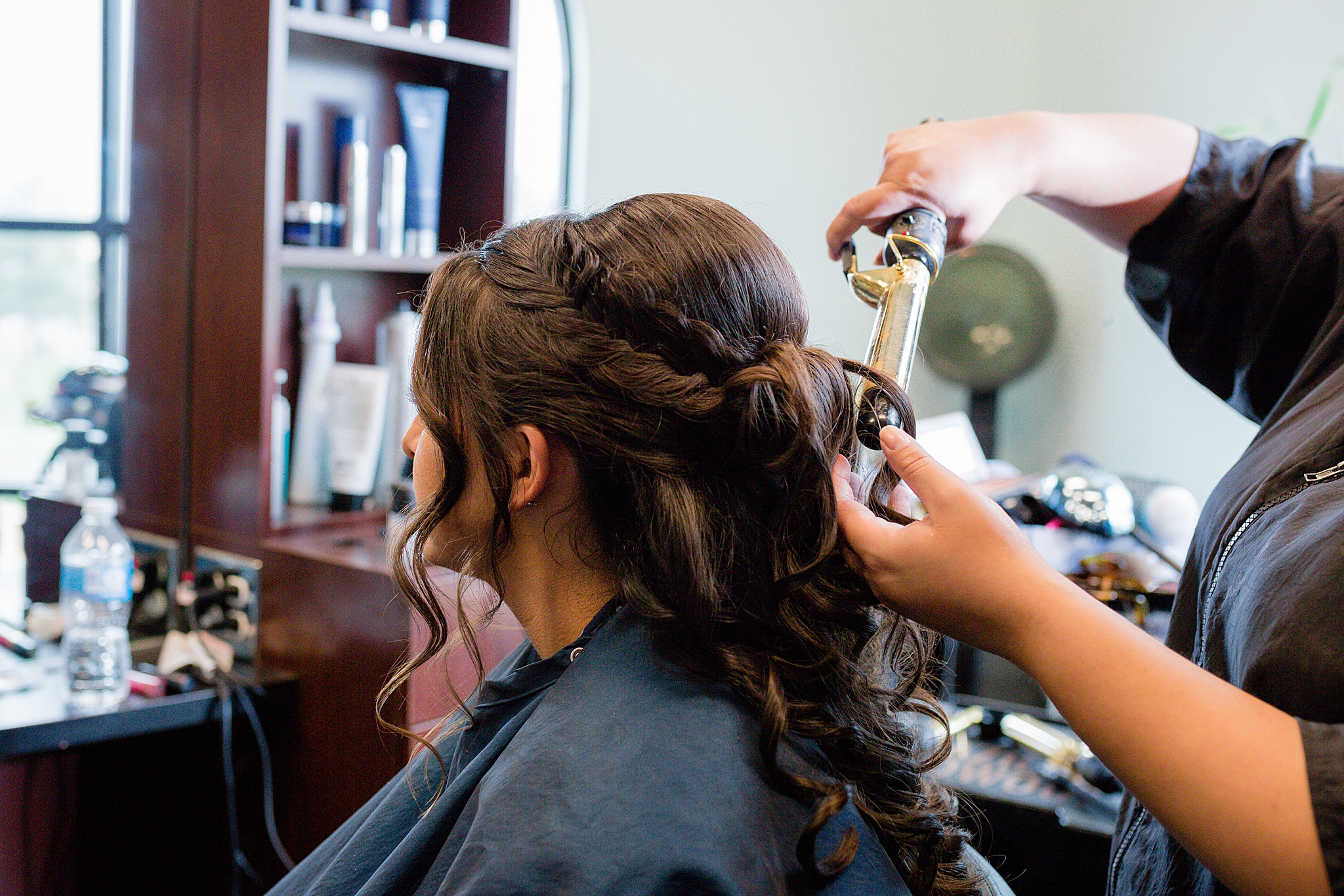 Bride getting ready at a salon. Tania & Chris' Denver Wedding at the Wedgewood Ken Caryl by Colorado Wedding Photography, Jennifer Garza. Colorado Wedding Photographer, Colorado Wedding Photography, Denver Wedding Photographer, Denver Wedding Photography, US Marine Corp Wedding, US Marine Corp, Military Wedding, US Marines, Wedgewood Weddings, Wedgewood Weddings Ken Caryl, Colorado Wedding, Denver Wedding, Wedding Photographer, Colorado Bride, Brides of Colorado