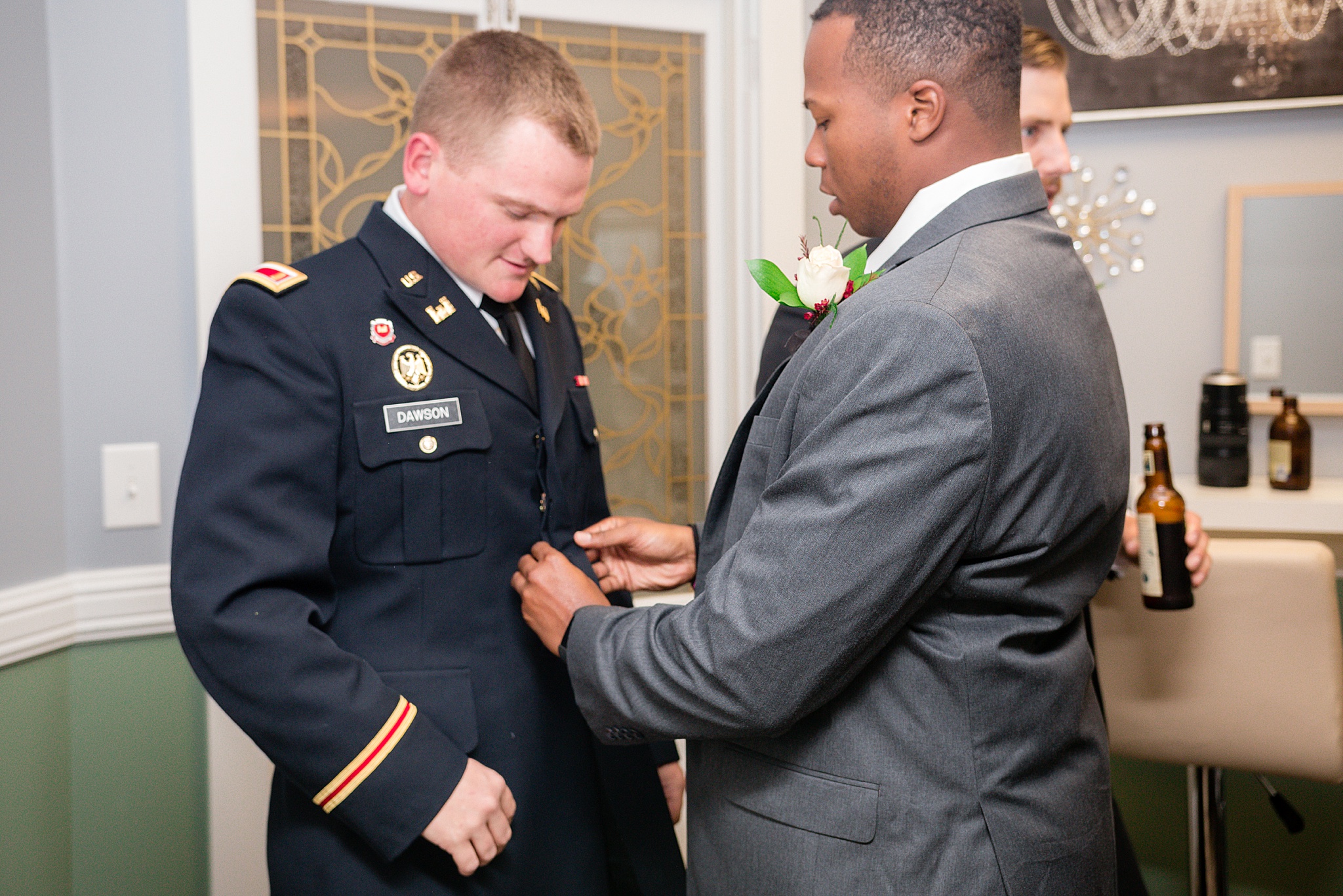 Groom getting ready before the wedding ceremony. Tania & Chris' Denver Wedding at the Wedgewood Ken Caryl by Colorado Wedding Photography, Jennifer Garza. Colorado Wedding Photographer, Colorado Wedding Photography, Denver Wedding Photographer, Denver Wedding Photography, US Marine Corp Wedding, US Marine Corp, Military Wedding, US Marines, Wedgewood Weddings, Wedgewood Weddings Ken Caryl, Colorado Wedding, Denver Wedding, Wedding Photographer, Colorado Bride, Brides of Colorado