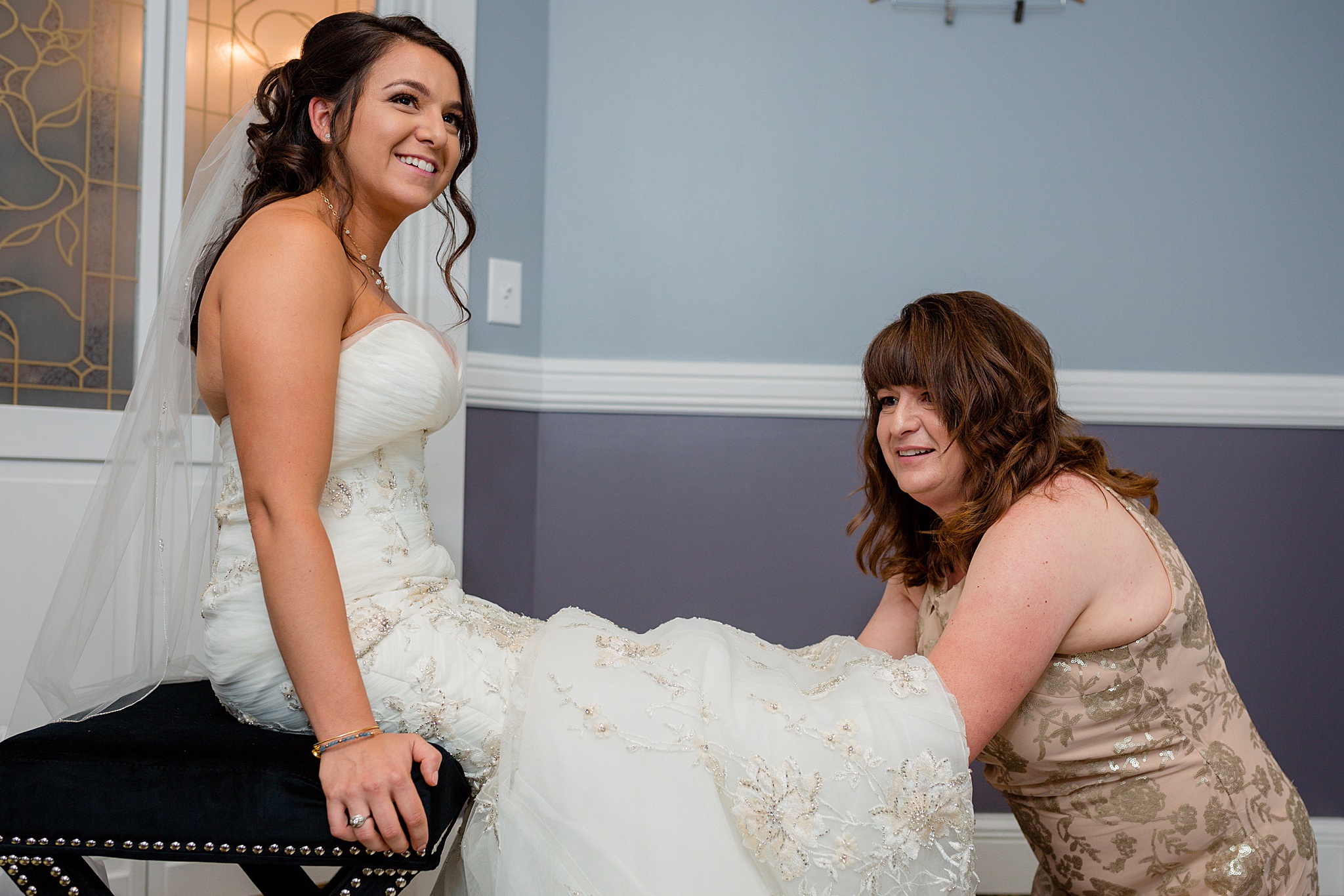 Bride getting ready with her mother before the wedding ceremony. Tania & Chris' Denver Wedding at the Wedgewood Ken Caryl by Colorado Wedding Photography, Jennifer Garza. Colorado Wedding Photographer, Colorado Wedding Photography, Denver Wedding Photographer, Denver Wedding Photography, US Marine Corp Wedding, US Marine Corp, Military Wedding, US Marines, Wedgewood Weddings, Wedgewood Weddings Ken Caryl, Colorado Wedding, Denver Wedding, Wedding Photographer, Colorado Bride, Brides of Colorado