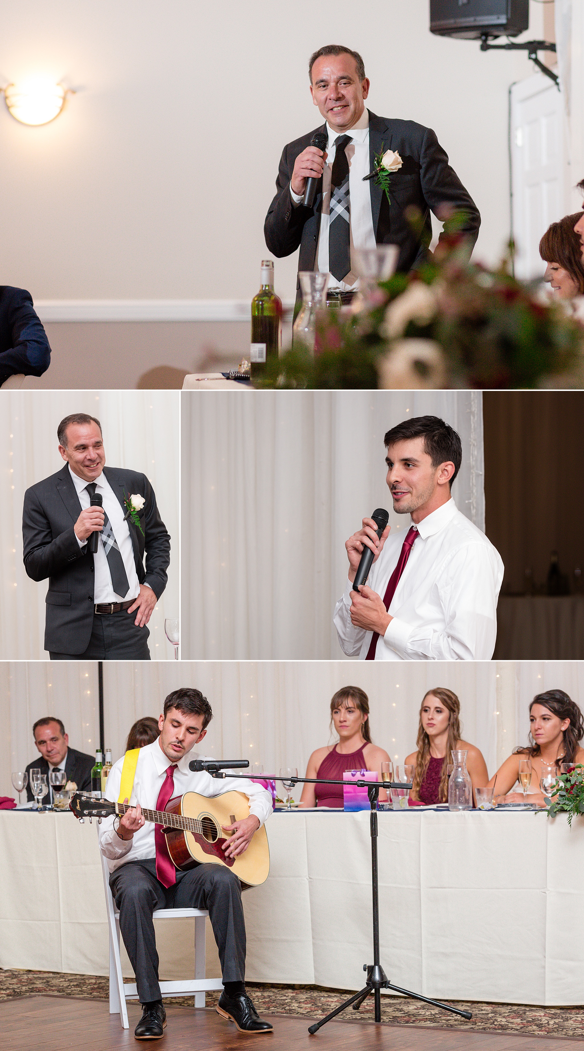 Father of the Bride and Brother of the Bride giving a speech. Tania & Chris' Denver Wedding at the Wedgewood Ken Caryl by Colorado Wedding Photography, Jennifer Garza. Colorado Wedding Photographer, Colorado Wedding Photography, Denver Wedding Photographer, Denver Wedding Photography, US Marine Corp Wedding, US Marine Corp, Military Wedding, US Marines, Wedgewood Weddings, Wedgewood Weddings Ken Caryl, Colorado Wedding, Denver Wedding, Wedding Photographer, Colorado Bride, Brides of Colorado