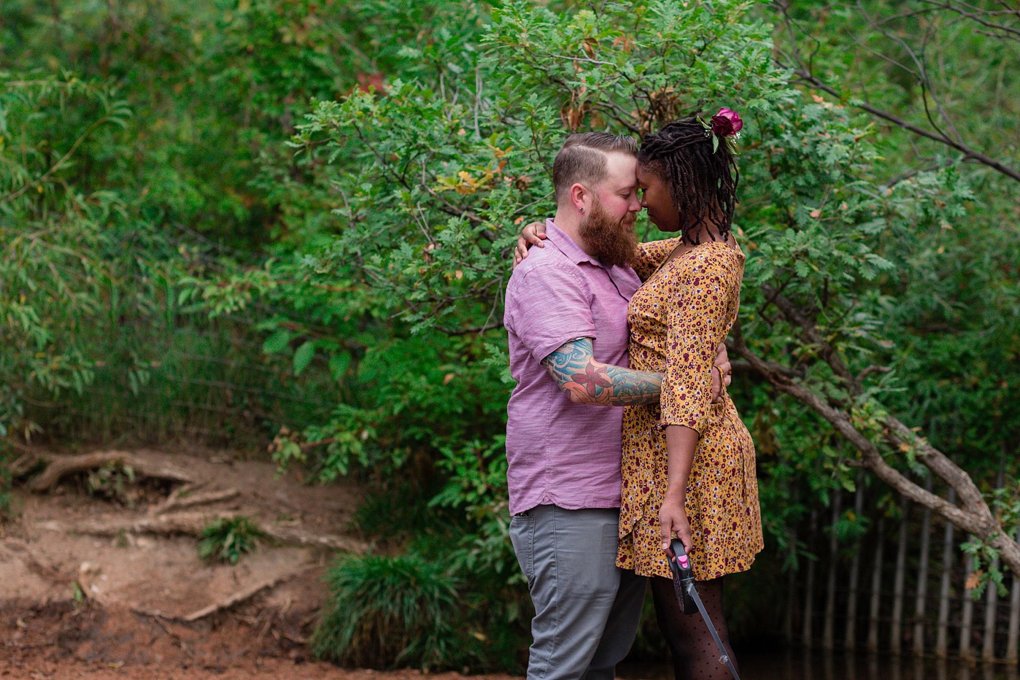 Latrice & Drew's Bear Creek Dog Park & Colorado Springs Engagement Session by Colorado Engagement Photographer, Jennifer Garza. Colorado Engagement Photographer, Colorado Engagement Photography, Colorado Springs Engagement Photographer, Colorado Springs Engagement, Bear Creek Dog Park, Dog Engagement Photos, Dog Park Engagement Session, Engagement Photos, Wedding Inspo, Couples Goals, Rocky Mountain Bride, Colorado Bride