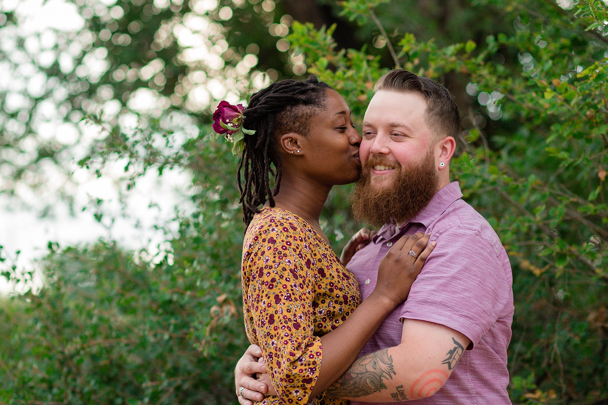 Latrice & Drew's Bear Creek Dog Park & Colorado Springs Engagement Session by Colorado Engagement Photographer, Jennifer Garza. Colorado Engagement Photographer, Colorado Engagement Photography, Colorado Springs Engagement Photographer, Colorado Springs Engagement, Bear Creek Dog Park, Dog Engagement Photos, Dog Park Engagement Session, Engagement Photos, Wedding Inspo, Couples Goals, Rocky Mountain Bride, Colorado Bride