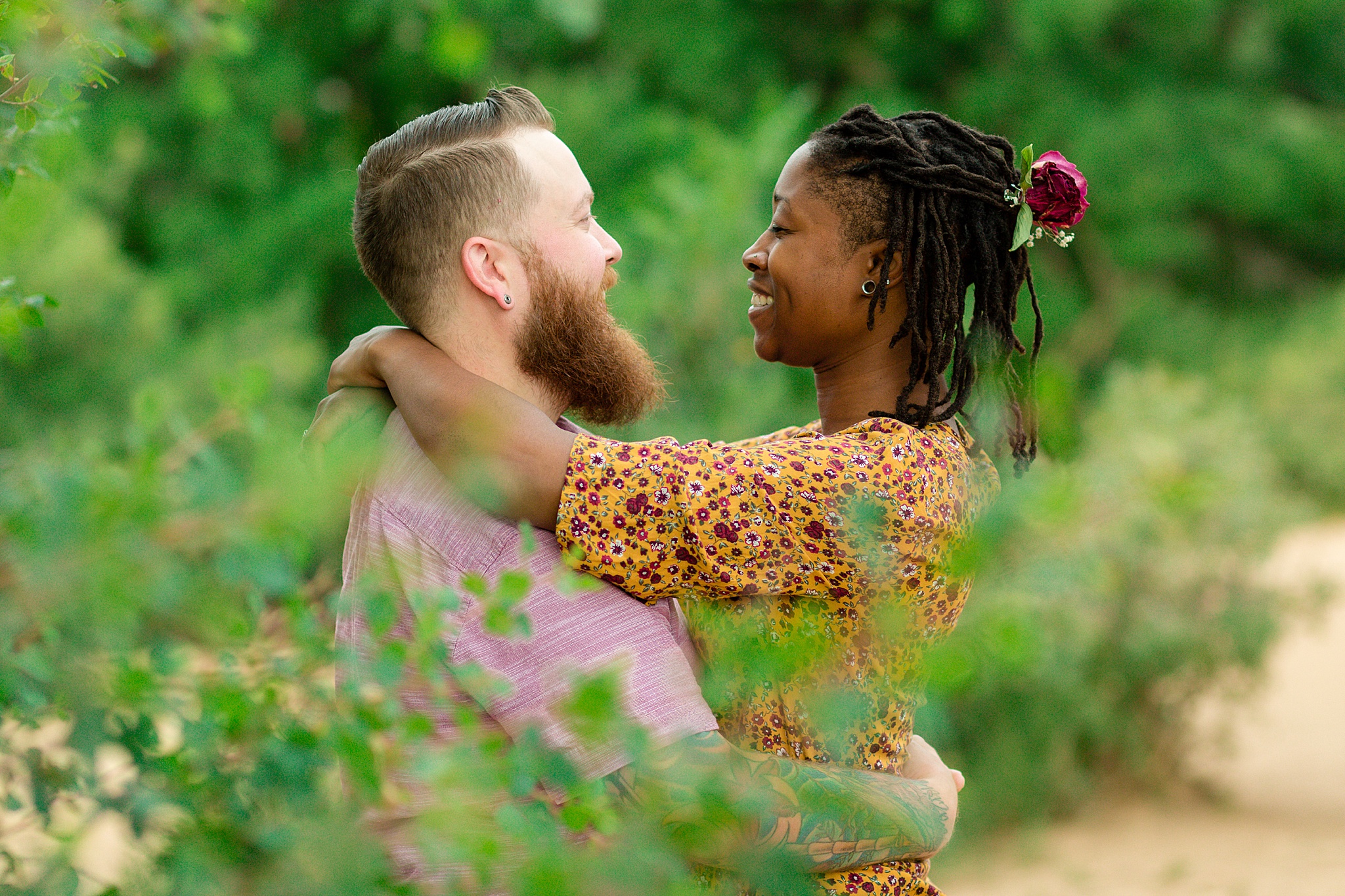 Latrice & Drew's Bear Creek Dog Park & Colorado Springs Engagement Session by Colorado Engagement Photographer, Jennifer Garza. Colorado Engagement Photographer, Colorado Engagement Photography, Colorado Springs Engagement Photographer, Colorado Springs Engagement, Bear Creek Dog Park, Dog Engagement Photos, Dog Park Engagement Session, Engagement Photos, Wedding Inspo, Couples Goals, Rocky Mountain Bride, Colorado Bride