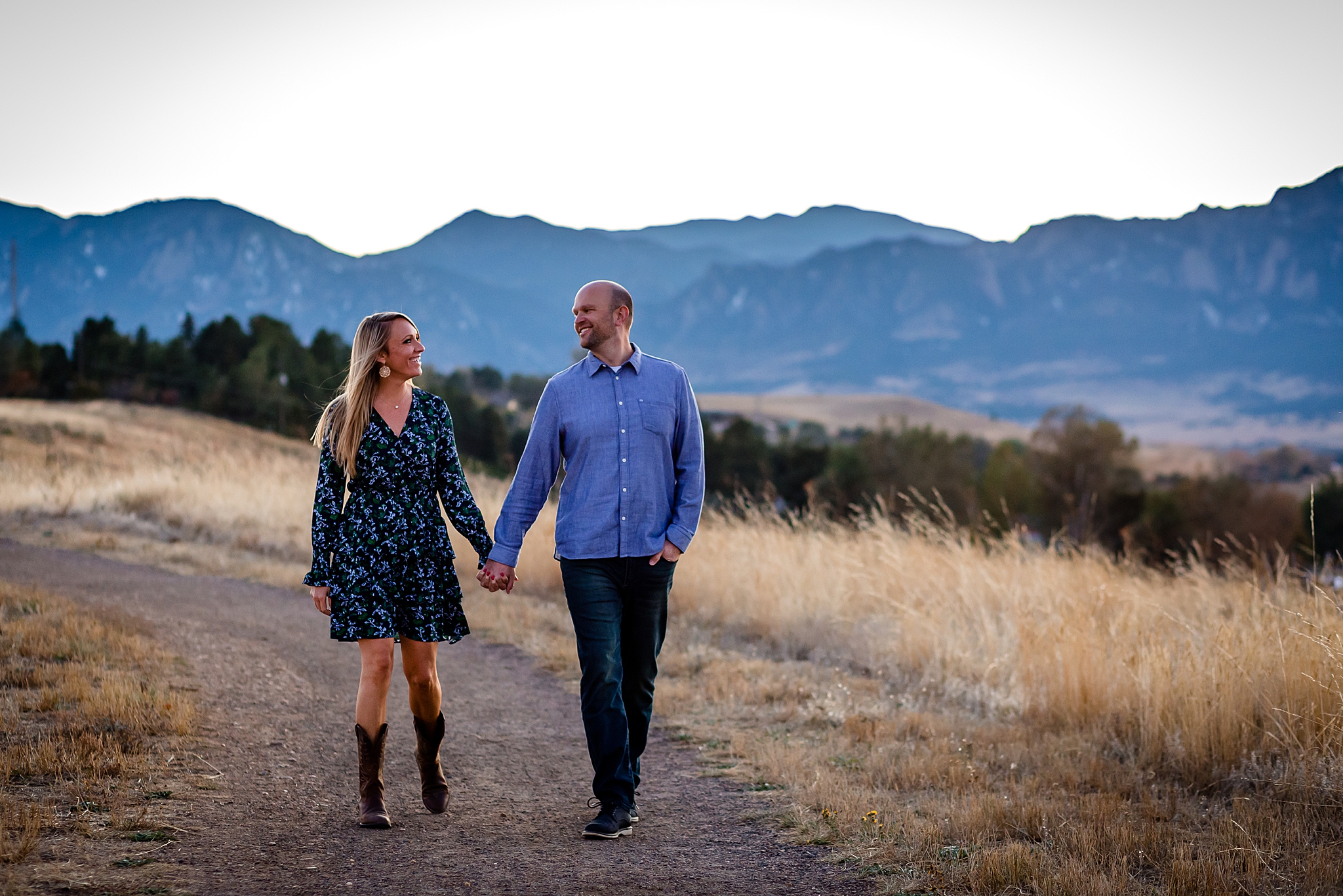 Engaged couple walking together during their Colorado engagement session. Kelli & Jason’s Sweet Cow Ice Cream and Davidson Mesa Fall Engagement Session by Colorado Engagement Photographer, Jennifer Garza. Colorado Engagement Photographer, Colorado Engagement Photography, Sweet Cow Engagement Session, Davidson Mesa Engagement Session, Colorado Fall Engagement Photos, Fall Engagement Photography, Mountain Engagement Photographer, Colorado Wedding, Colorado Bride, MagMod