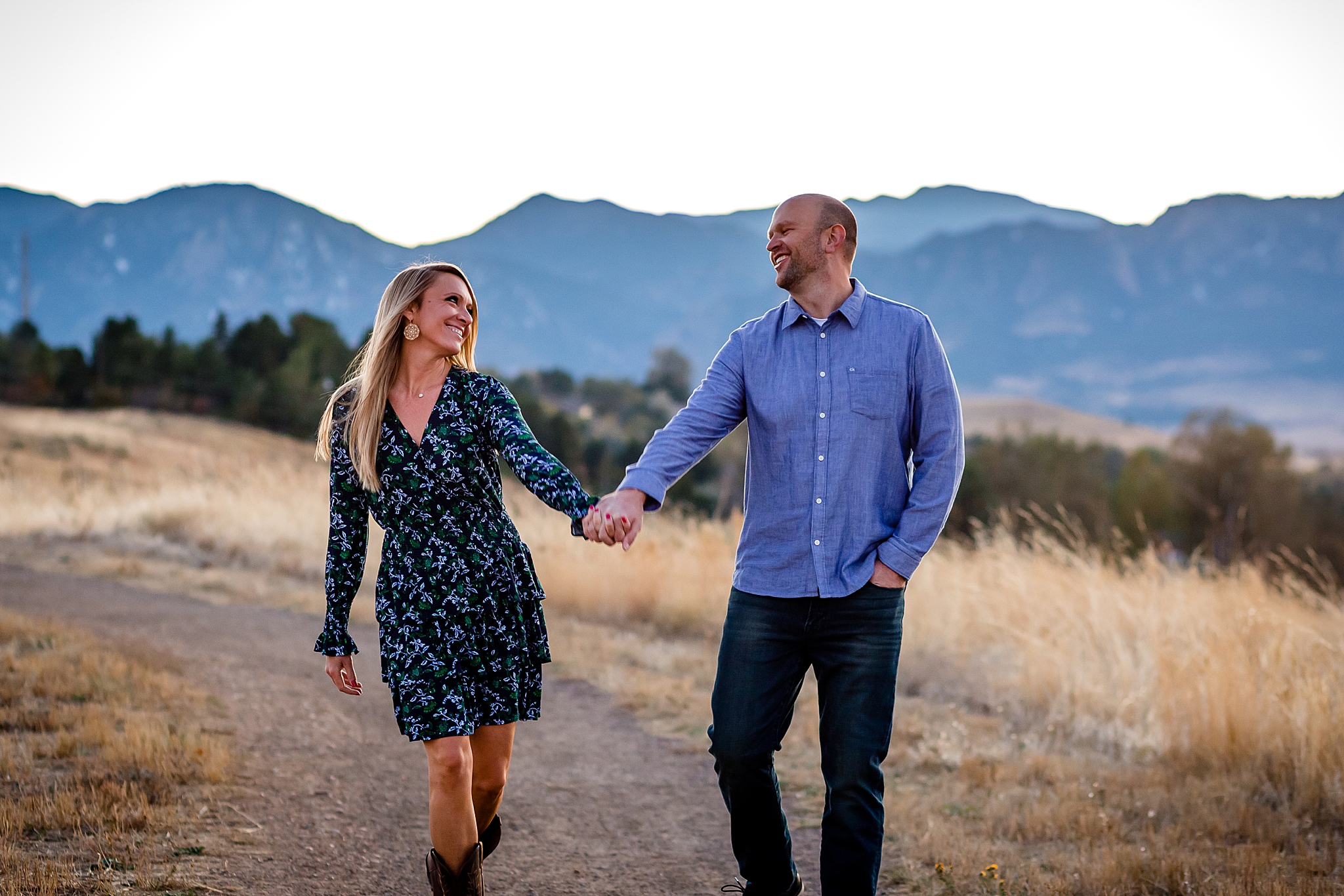 Engaged couple walking together during their Colorado engagement session. Kelli & Jason’s Sweet Cow Ice Cream and Davidson Mesa Fall Engagement Session by Colorado Engagement Photographer, Jennifer Garza. Colorado Engagement Photographer, Colorado Engagement Photography, Sweet Cow Engagement Session, Davidson Mesa Engagement Session, Colorado Fall Engagement Photos, Fall Engagement Photography, Mountain Engagement Photographer, Colorado Wedding, Colorado Bride, MagMod