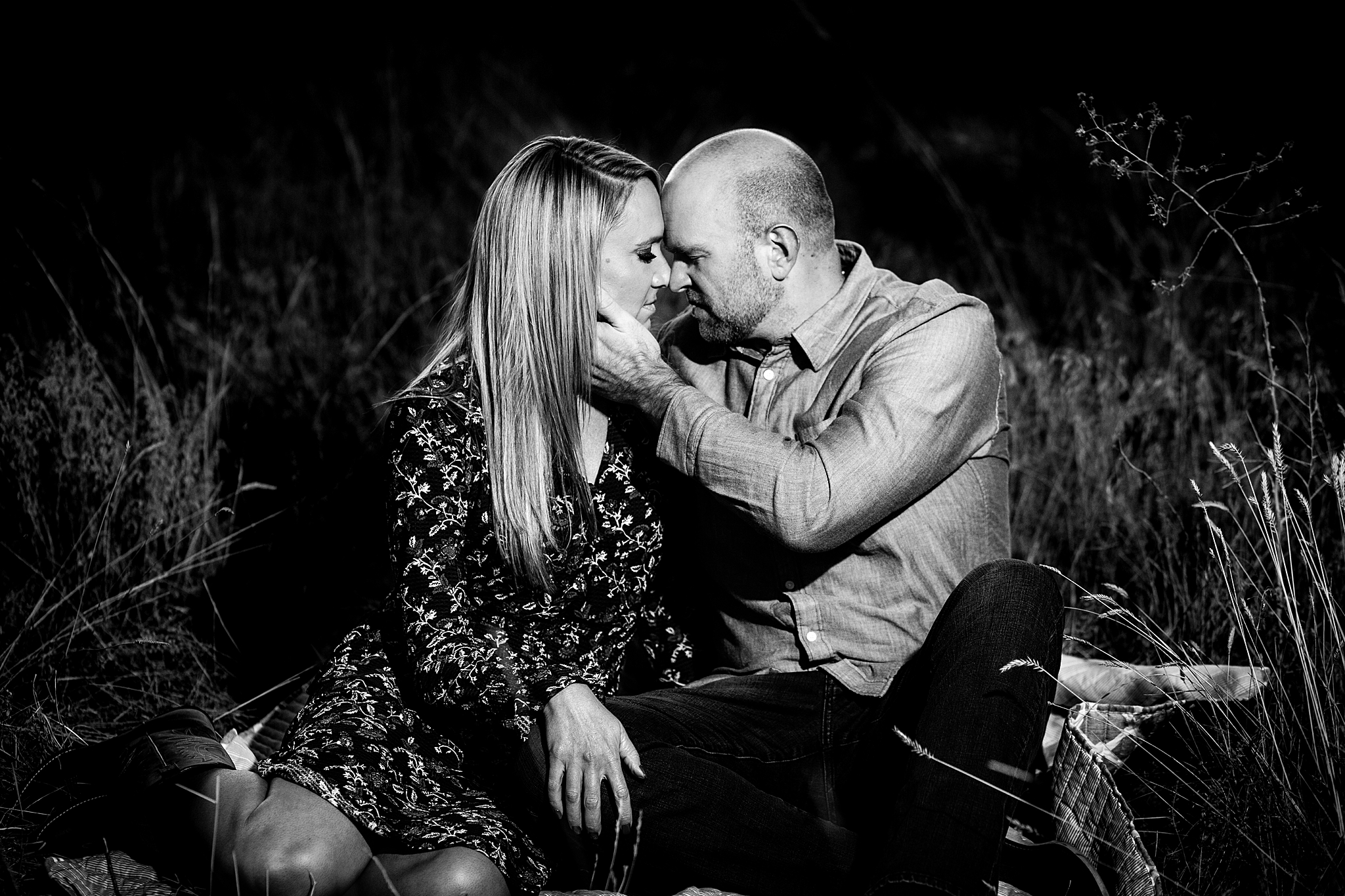Engaged couple sitting together in a field during their Colorado engagement session. Kelli & Jason’s Sweet Cow Ice Cream and Davidson Mesa Fall Engagement Session by Colorado Engagement Photographer, Jennifer Garza. Colorado Engagement Photographer, Colorado Engagement Photography, Sweet Cow Engagement Session, Davidson Mesa Engagement Session, Colorado Fall Engagement Photos, Fall Engagement Photography, Mountain Engagement Photographer, Colorado Wedding, Colorado Bride, MagMod