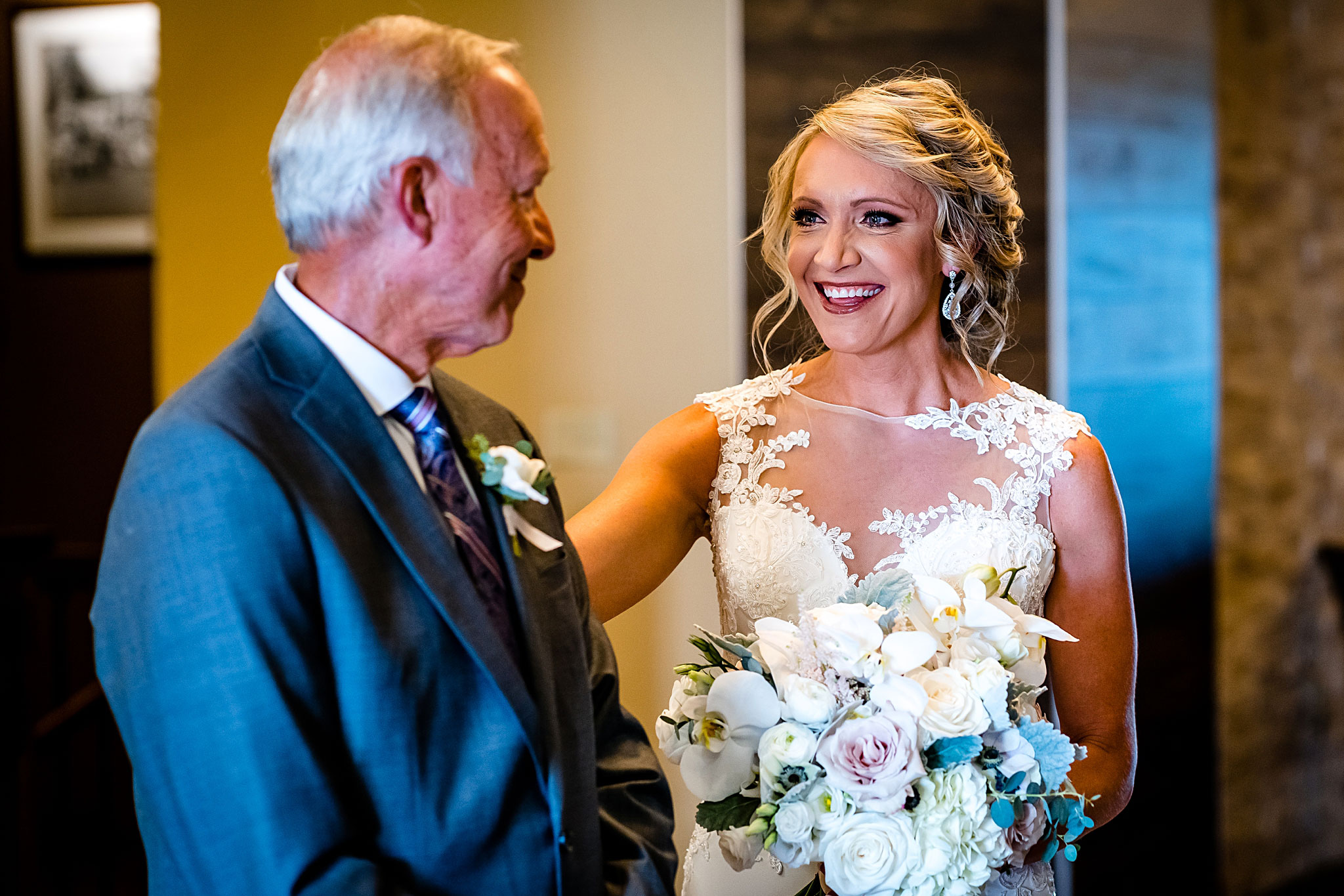 First Look between Father and the Bride. Kelli & Jason's golf course wedding at The Ranch Country Club by Colorado Wedding Photographer Jennifer Garza, Small wedding ideas, Intimate wedding, Golf Course Wedding, Country Club Wedding, Summer Wedding, Golf Wedding, Wedding planning, Colorado Wedding Photographer, Colorado Elopement Photographer, Colorado Elopement, Colorado Wedding, Denver Wedding Photographer, Denver Wedding, Wedding Inspiration, Summer Wedding Inspiration, Colorado Bride