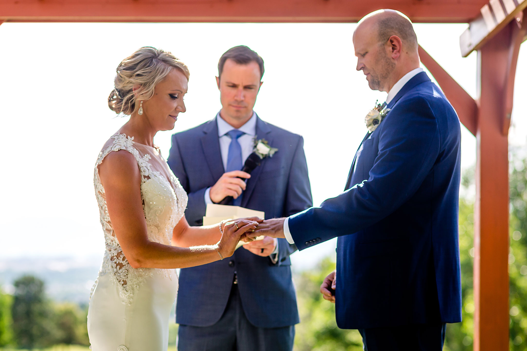 Bride and Groom exchanging rings. Kelli & Jason's golf course wedding at The Ranch Country Club by Colorado Wedding Photographer Jennifer Garza, Small wedding ideas, Intimate wedding, Golf Course Wedding, Country Club Wedding, Summer Wedding, Golf Wedding, Wedding planning, Colorado Wedding Photographer, Colorado Elopement Photographer, Colorado Elopement, Colorado Wedding, Denver Wedding Photographer, Denver Wedding, Wedding Inspiration, Summer Wedding Inspiration, Covid Wedding, Colorado Bride