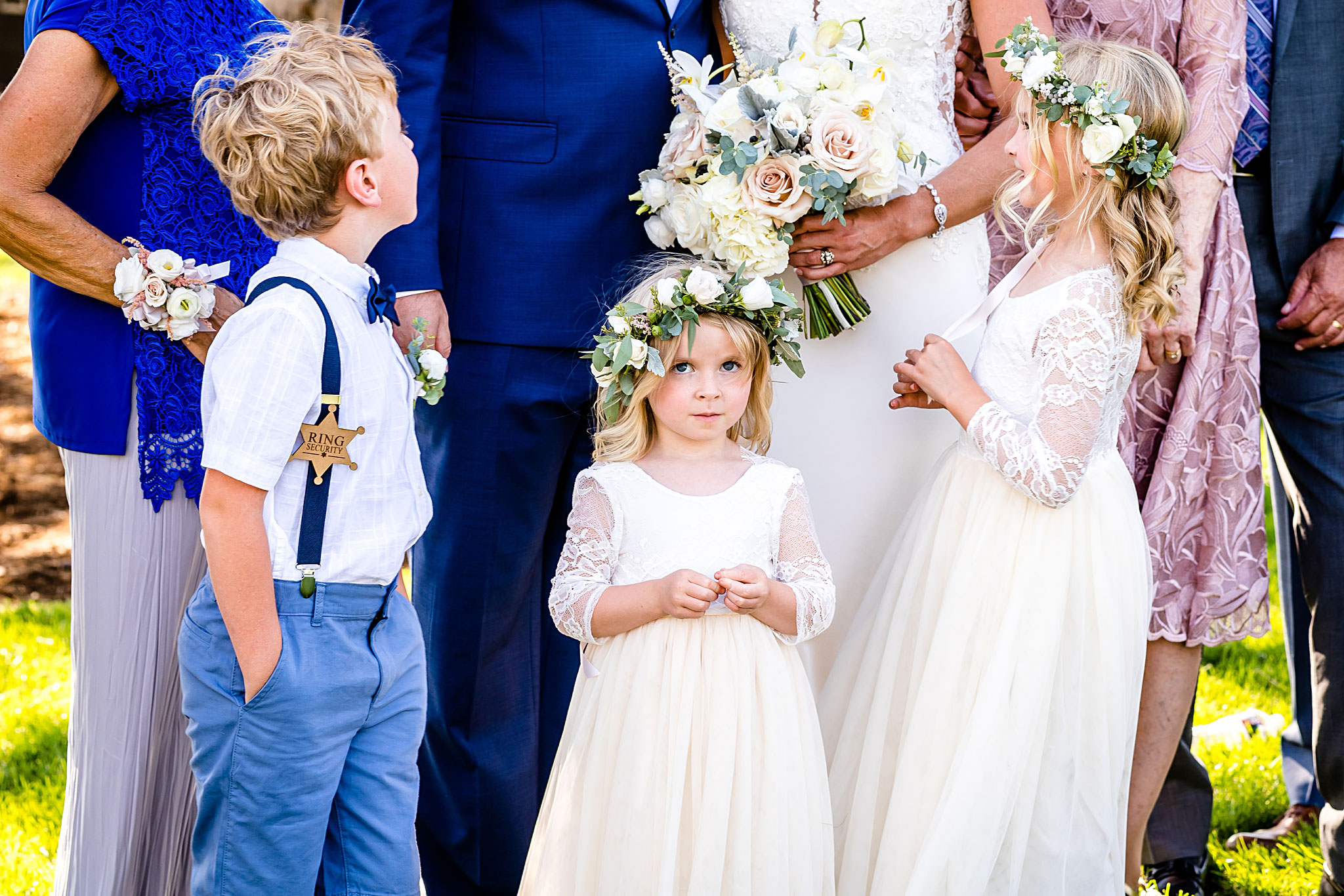 A flower girl getting ready for family photos. Kelli & Jason's golf course wedding at The Ranch Country Club by Colorado Wedding Photographer Jennifer Garza, Small wedding ideas, Intimate wedding, Golf Course Wedding, Country Club Wedding, Summer Wedding, Golf Wedding, Wedding planning, Colorado Wedding Photographer, Colorado Elopement Photographer, Colorado Elopement, Colorado Wedding, Denver Wedding Photographer, Denver Wedding, Wedding Inspiration, Summer Wedding Inspiration, Covid Wedding