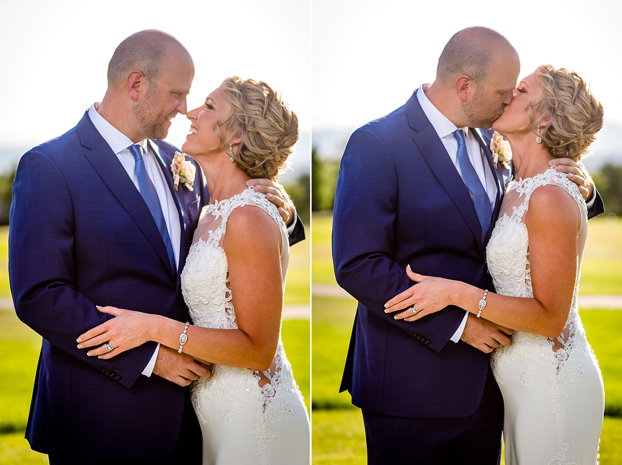 Bride and Groom embracing on the golf course. Kelli & Jason's golf course wedding at The Ranch Country Club by Colorado Wedding Photographer Jennifer Garza, Small wedding ideas, Intimate wedding, Golf Course Wedding, Country Club Wedding, Summer Wedding, Golf Wedding, Wedding planning, Colorado Wedding Photographer, Colorado Elopement Photographer, Colorado Elopement, Colorado Wedding, Denver Wedding Photographer, Denver Wedding, Wedding Inspiration, Summer Wedding Inspiration, Covid Wedding