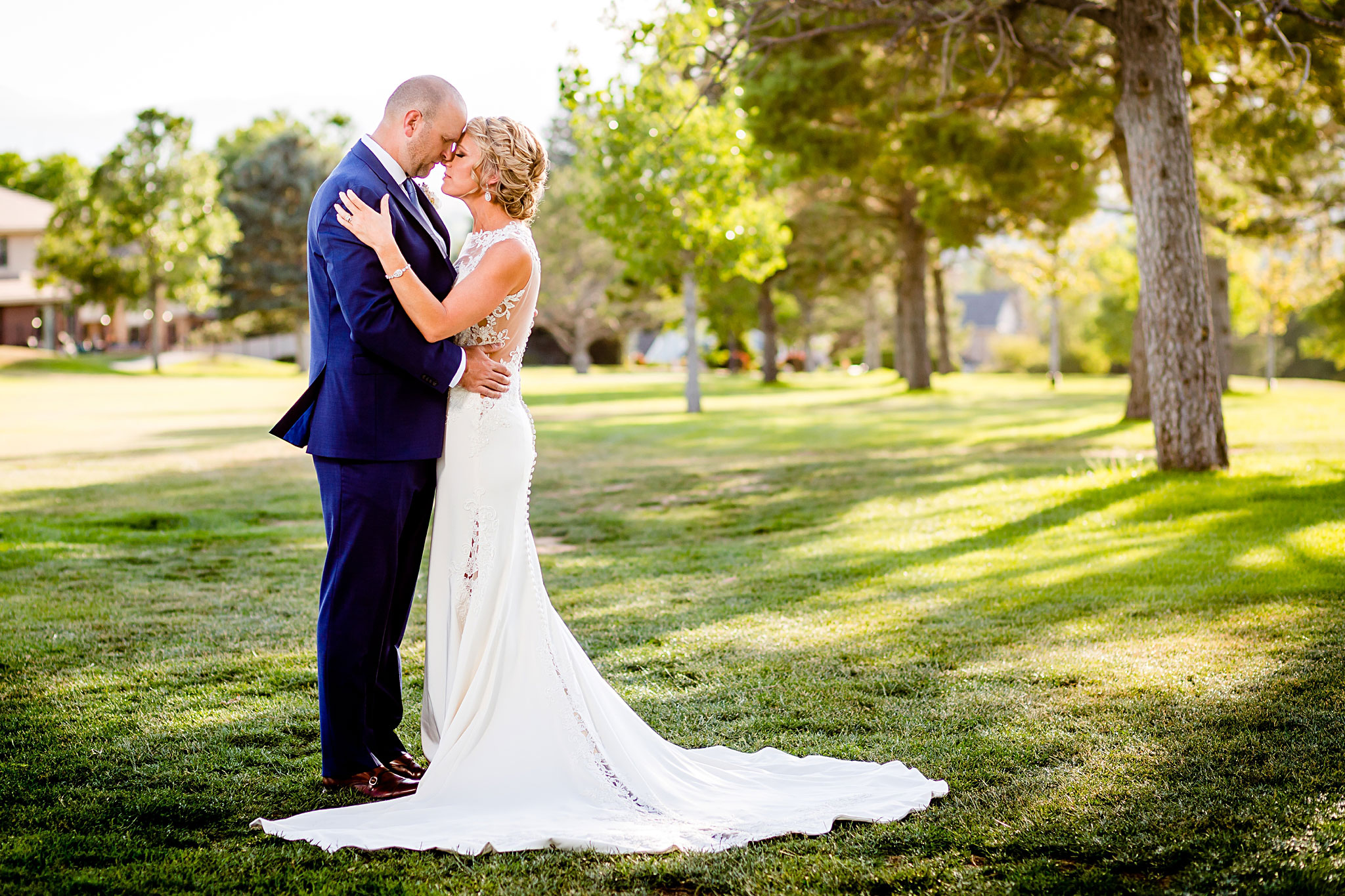 Bride and Groom embracing on the golf course. Kelli & Jason's golf course wedding at The Ranch Country Club by Colorado Wedding Photographer Jennifer Garza, Small wedding ideas, Intimate wedding, Golf Course Wedding, Country Club Wedding, Summer Wedding, Golf Wedding, Wedding planning, Colorado Wedding Photographer, Colorado Elopement Photographer, Colorado Elopement, Colorado Wedding, Denver Wedding Photographer, Denver Wedding, Wedding Inspiration, Summer Wedding Inspiration, Covid Wedding