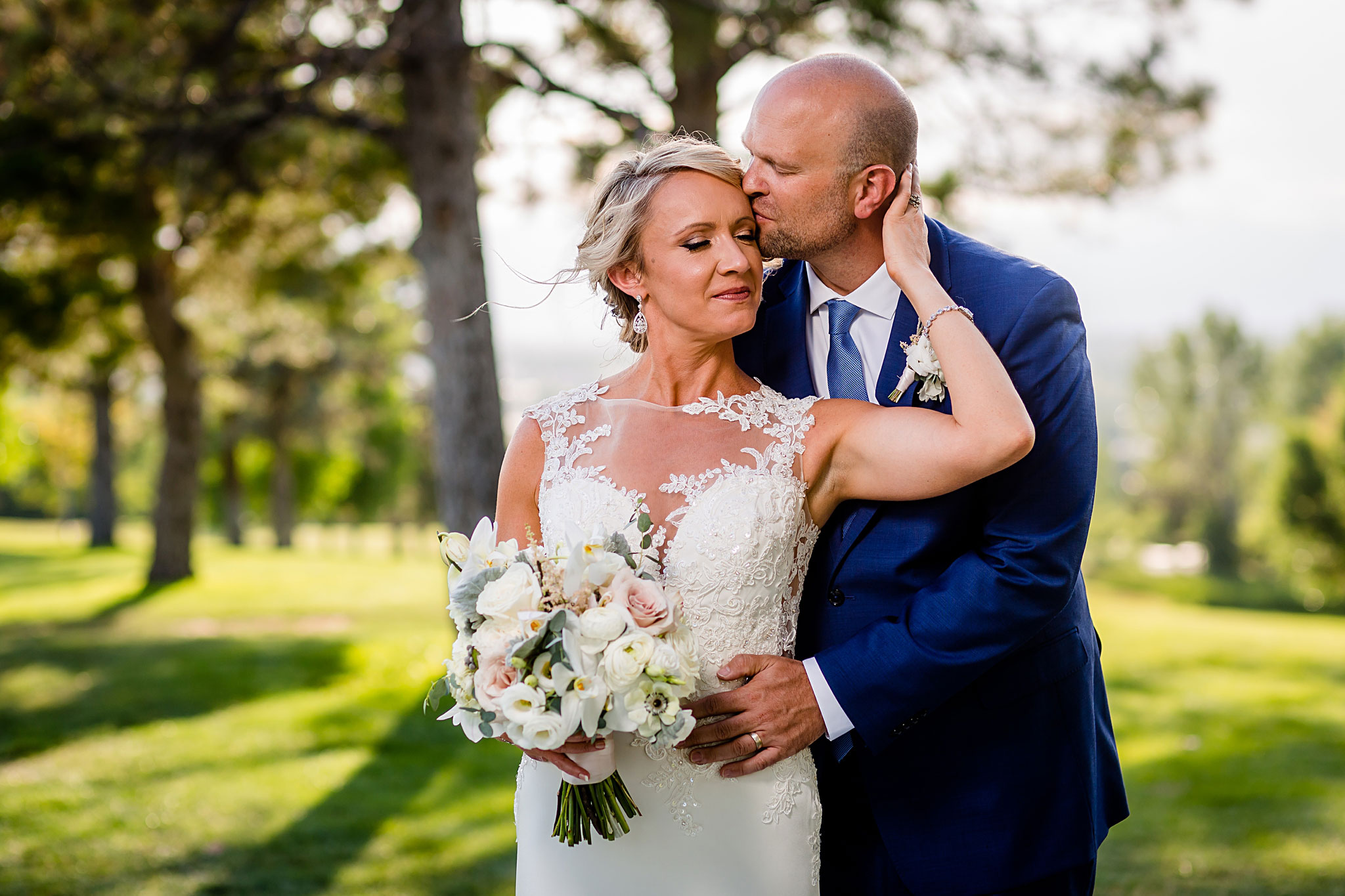 Groom kissing Bride. Kelli & Jason's golf course wedding at The Ranch Country Club by Colorado Wedding Photographer Jennifer Garza, Bride and Groom Portraits, Small wedding ideas, Intimate wedding, Golf Course Wedding, Country Club Wedding, Summer Wedding, Golf Wedding, Wedding planning, Colorado Wedding Photographer, Colorado Elopement Photographer, Colorado Elopement, Colorado Wedding, Denver Wedding Photographer, Denver Wedding, Wedding Inspiration, Summer Wedding Inspiration, Covid Wedding