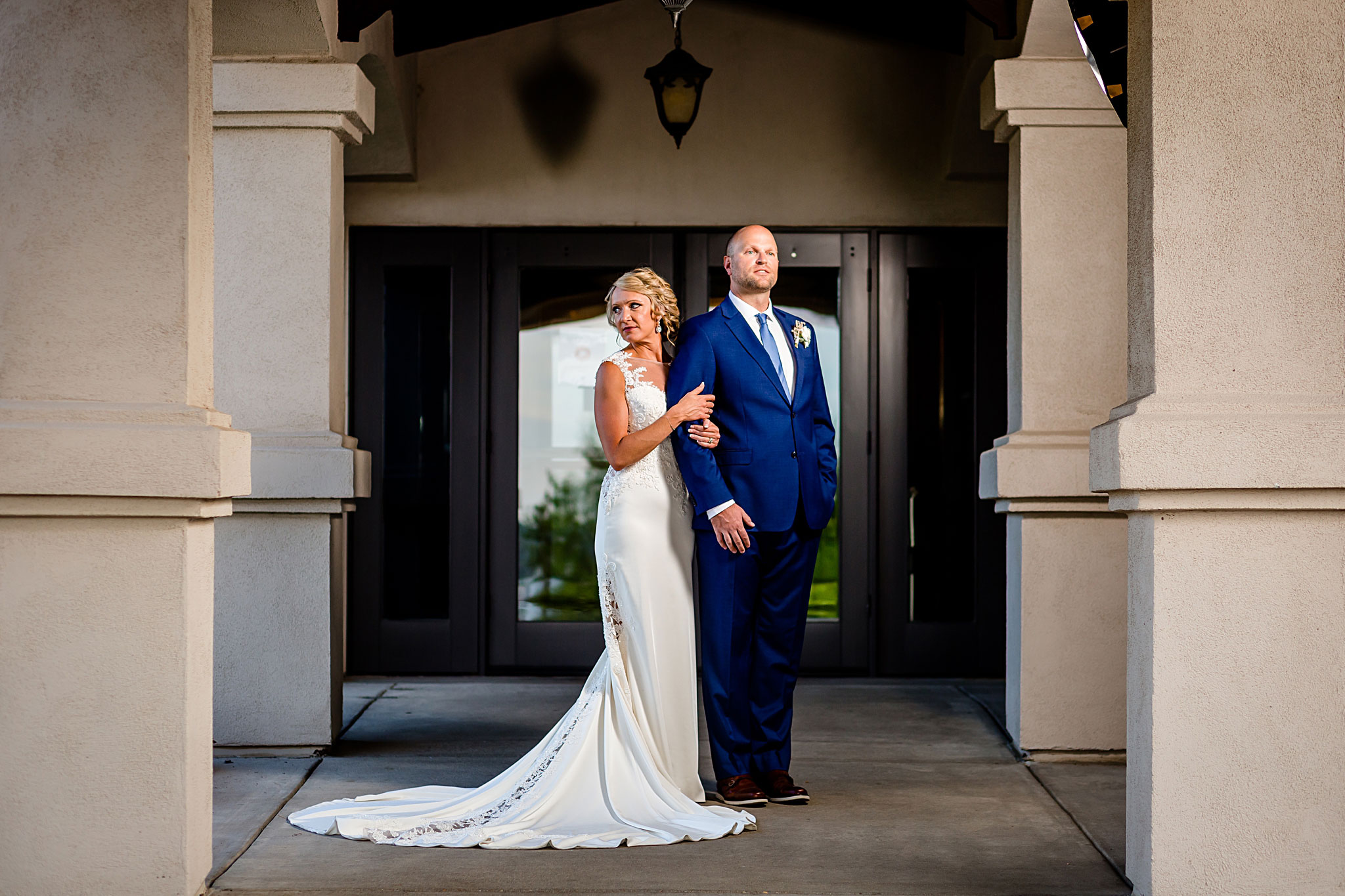 Bride and Groom Portrait in venue entrance. Kelli & Jason's golf course wedding at The Ranch Country Club by Colorado Wedding Photographer Jennifer Garza, Small wedding ideas, Intimate wedding, Golf Course Wedding, Country Club Wedding, Summer Wedding, Golf Wedding, Wedding planning, Colorado Wedding Photographer, Colorado Elopement Photographer, Colorado Elopement, Colorado Wedding, Denver Wedding Photographer, Denver Wedding, Wedding Inspiration, Summer Wedding Inspiration, Covid Wedding