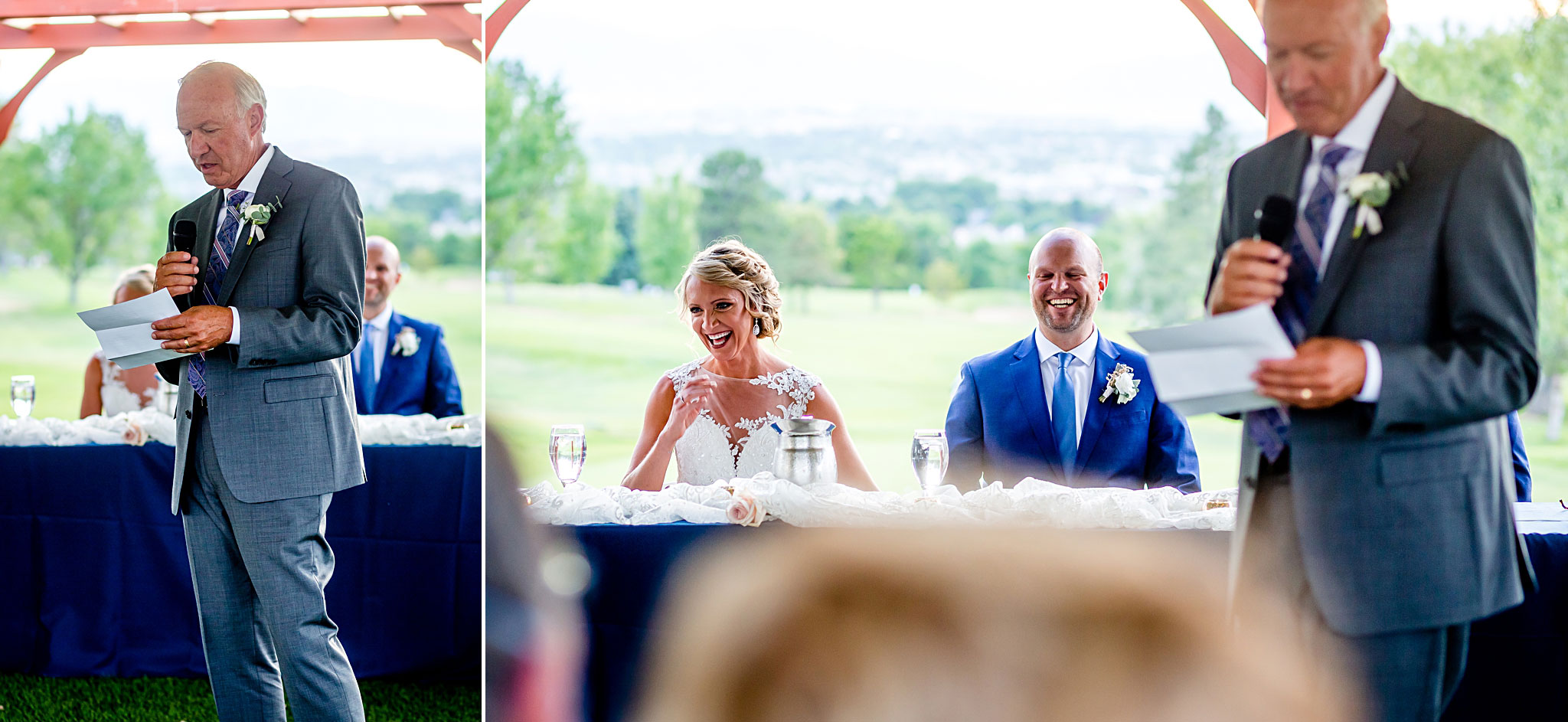 Father of Bride giving a speech before dinner. Kelli & Jason's golf course wedding at The Ranch Country Club by Colorado Wedding Photographer Jennifer Garza, Small wedding ideas, Intimate wedding, Golf Course Wedding, Country Club Wedding, Summer Wedding, Golf Wedding, Wedding planning, Colorado Wedding Photographer, Colorado Elopement Photographer, Colorado Elopement, Colorado Wedding, Denver Wedding Photographer, Denver Wedding, Wedding Inspiration, Summer Wedding Inspiration, Covid Wedding