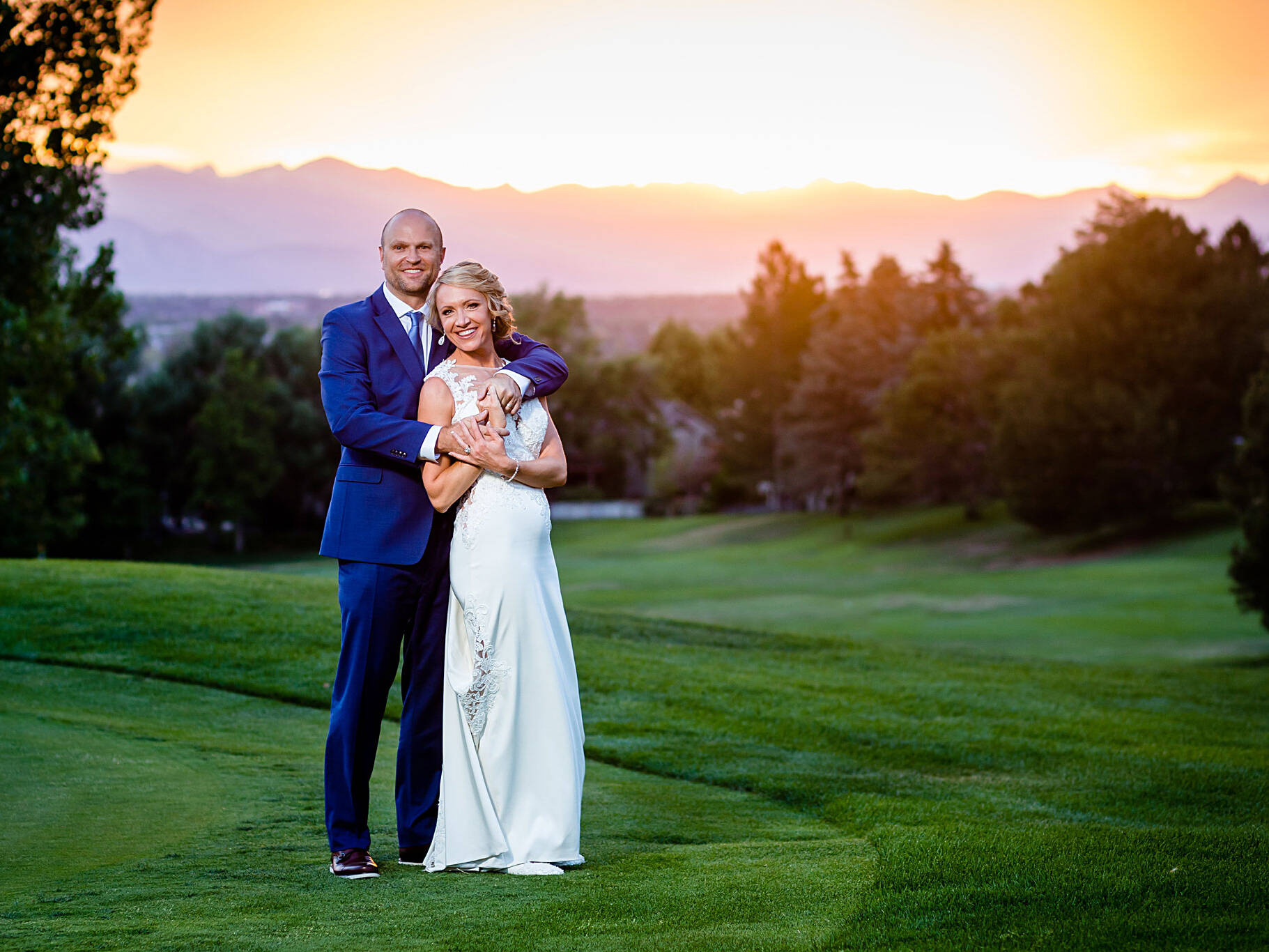 Beautiful Sunset Portraits with Bride and Groom. Kelli & Jason's golf course wedding at The Ranch Country Club by Colorado Wedding Photographer Jennifer Garza, Small wedding ideas, Intimate wedding, Golf Course Wedding, Country Club Wedding, Summer Wedding, Golf Wedding, Wedding planning, Colorado Wedding Photographer, Colorado Elopement Photographer, Colorado Elopement, Colorado Wedding, Denver Wedding Photographer, Denver Wedding, Wedding Inspiration, Summer Wedding Inspiration, Covid Wedding