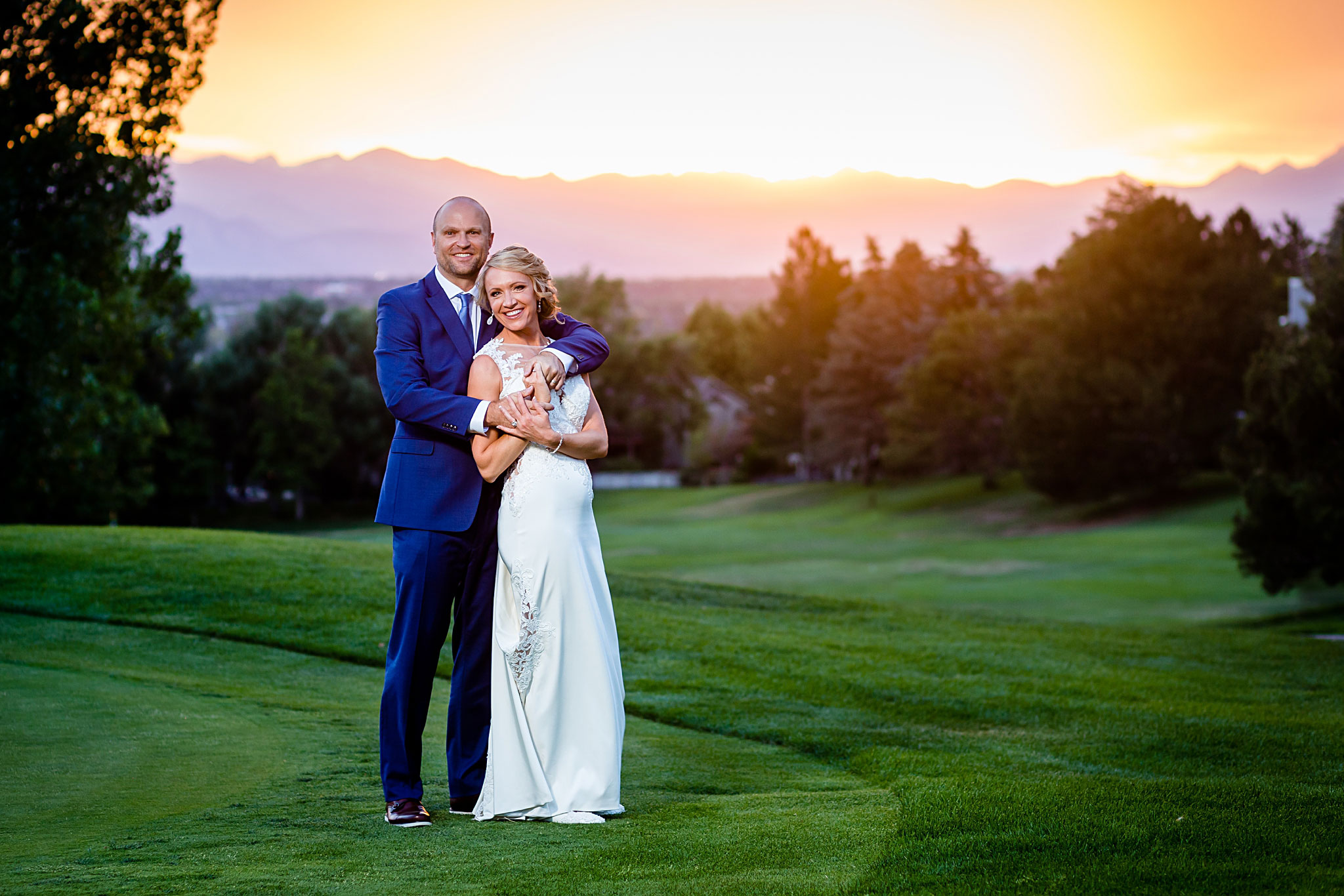 Beautiful Sunset Portraits with Bride and Groom. Kelli & Jason's golf course wedding at The Ranch Country Club by Colorado Wedding Photographer Jennifer Garza, Small wedding ideas, Intimate wedding, Golf Course Wedding, Country Club Wedding, Summer Wedding, Golf Wedding, Wedding planning, Colorado Wedding Photographer, Colorado Elopement Photographer, Colorado Elopement, Colorado Wedding, Denver Wedding Photographer, Denver Wedding, Wedding Inspiration, Summer Wedding Inspiration, Covid Wedding