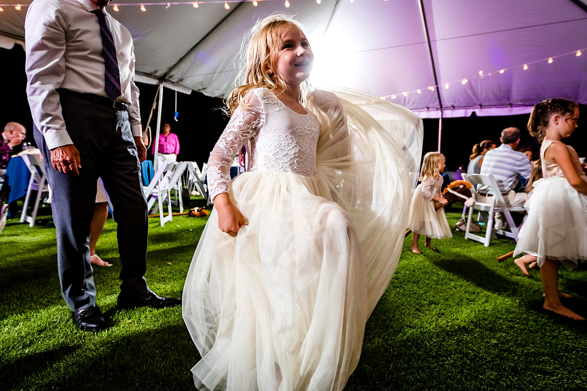 Flower Girl dancing during the reception. Kelli & Jason's golf course wedding at The Ranch Country Club by Colorado Wedding Photographer Jennifer Garza, Small wedding ideas, Intimate wedding, Golf Course Wedding, Country Club Wedding, Summer Wedding, Golf Wedding, Wedding planning, Colorado Wedding Photographer, Colorado Elopement Photographer, Colorado Elopement, Colorado Wedding, Denver Wedding Photographer, Denver Wedding, Wedding Inspiration, Summer Wedding Inspiration, Covid Wedding