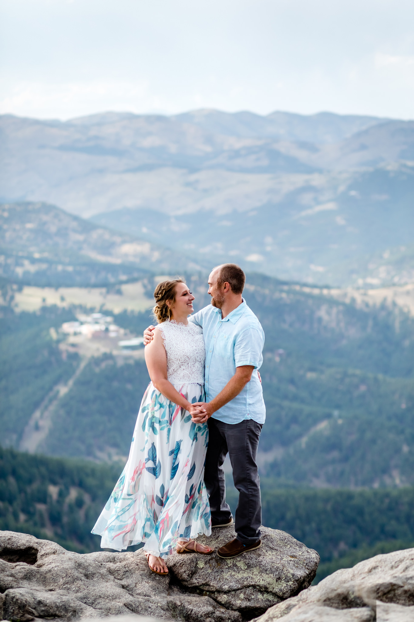 Lauren & Taylor standing at Lost Gulch Overlook with beautiful mountain view behind them. Mountain Fall Engagement Session by Colorado Engagement Photographer, Jennifer Garza. Colorado Fall Engagement, Colorado Fall Engagement Photos, Fall Engagement Photography, Fall Engagement Photos, Colorado Engagement Photographer, Colorado Engagement Photography, Mountain Engagement Photographer, Mountain Engagement, Mountain Engagement Photos, Rocky Mountain Bride, Wedding Inspo, Wedding Season, Colorado Wedding, Colorado Bride, Bride to Be, Couples Goals