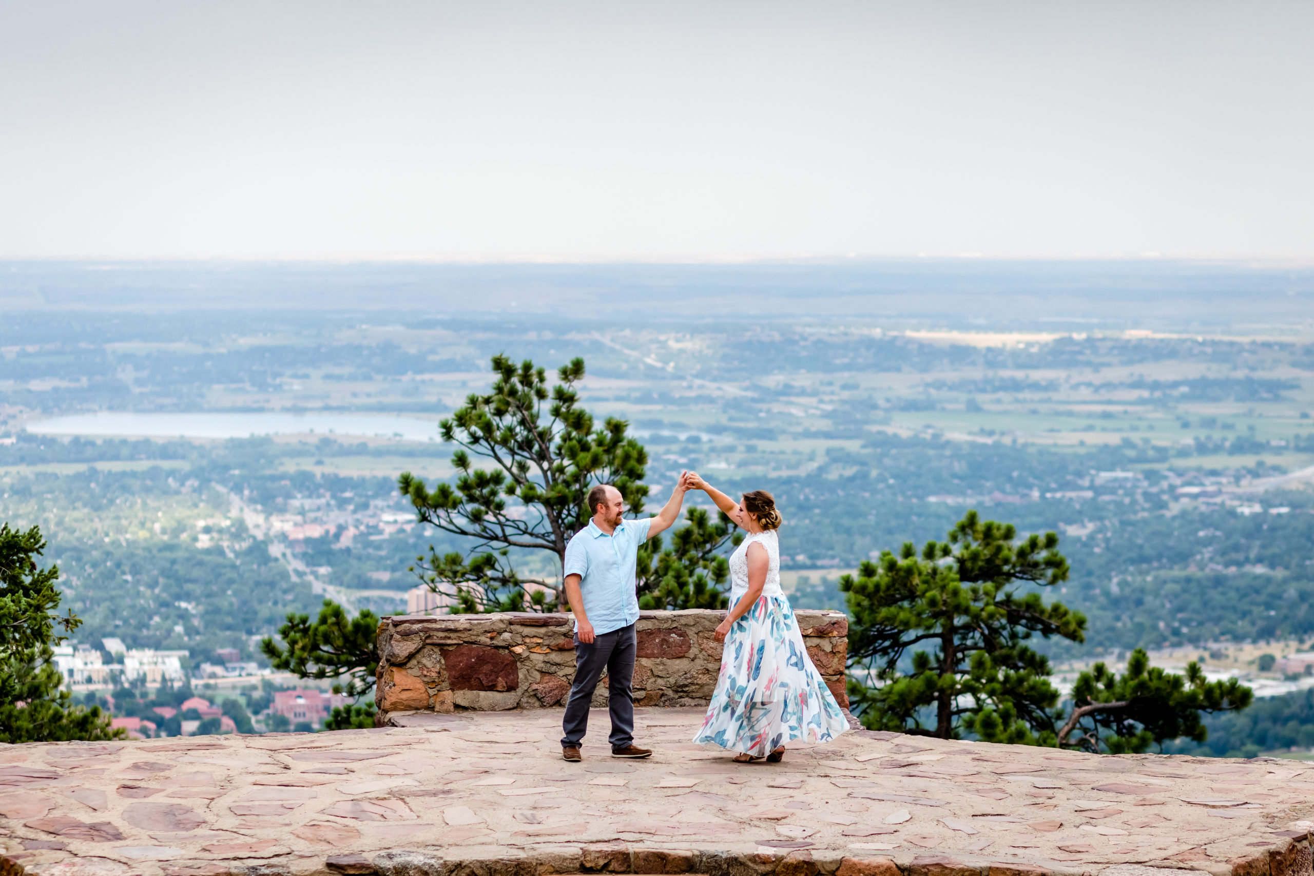 Lauren & Taylor practicing their first dance at Sunrise Amphitheater. Mountain Fall Engagement Session by Colorado Engagement Photographer, Jennifer Garza. Colorado Fall Engagement, Colorado Fall Engagement Photos, Fall Engagement Photography, Fall Engagement Photos, Colorado Engagement Photographer, Colorado Engagement Photography, Mountain Engagement Photographer, Mountain Engagement, Mountain Engagement Photos, Rocky Mountain Bride, Wedding Inspo, Wedding Season, Colorado Wedding, Colorado Bride, Bride to Be, Couples Goals