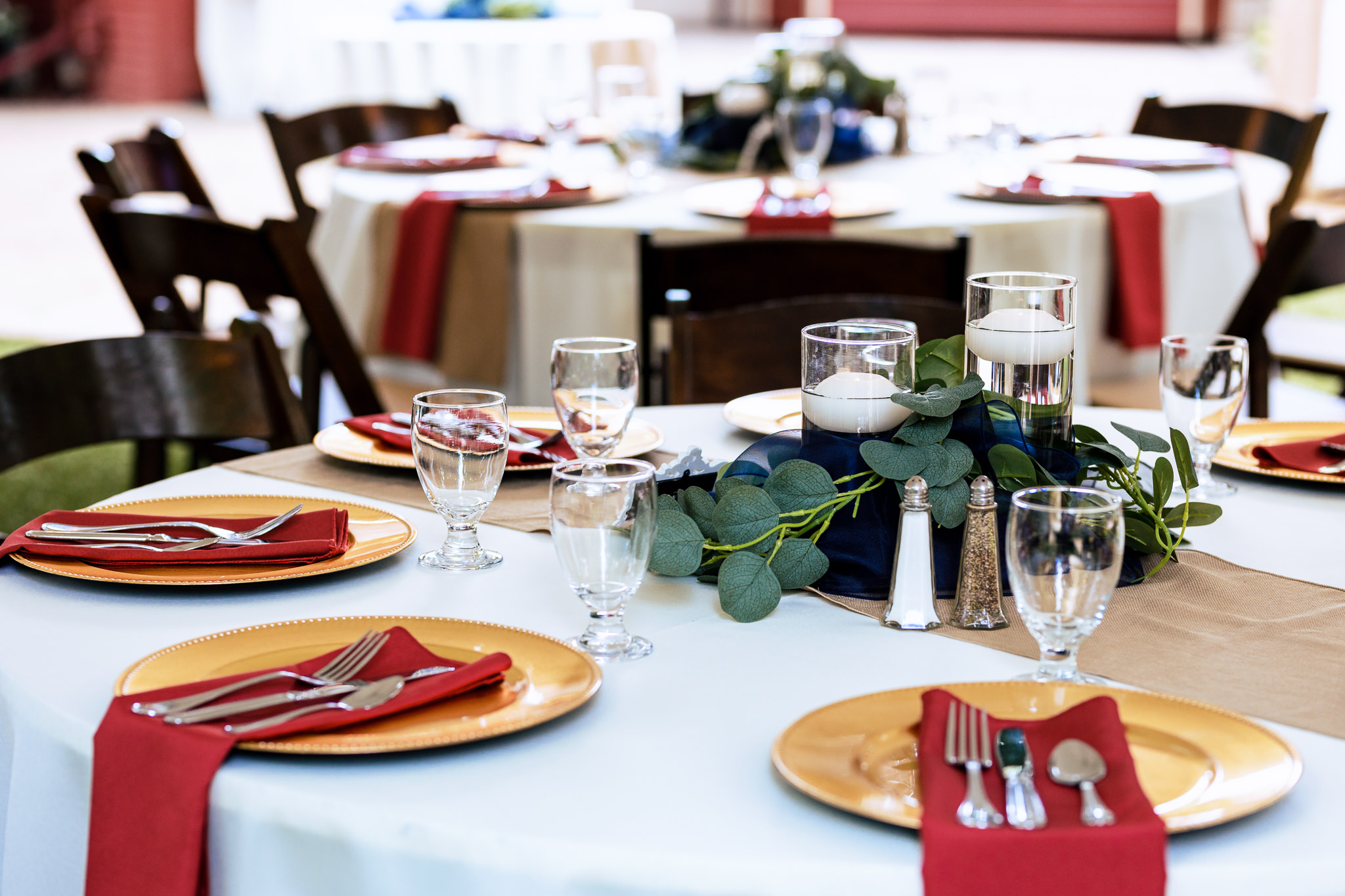 Guest table place settings. Haley & Gytenis' Summer Wedding at The McCreery House by Colorado Wedding Photographer, Jennifer Garza.