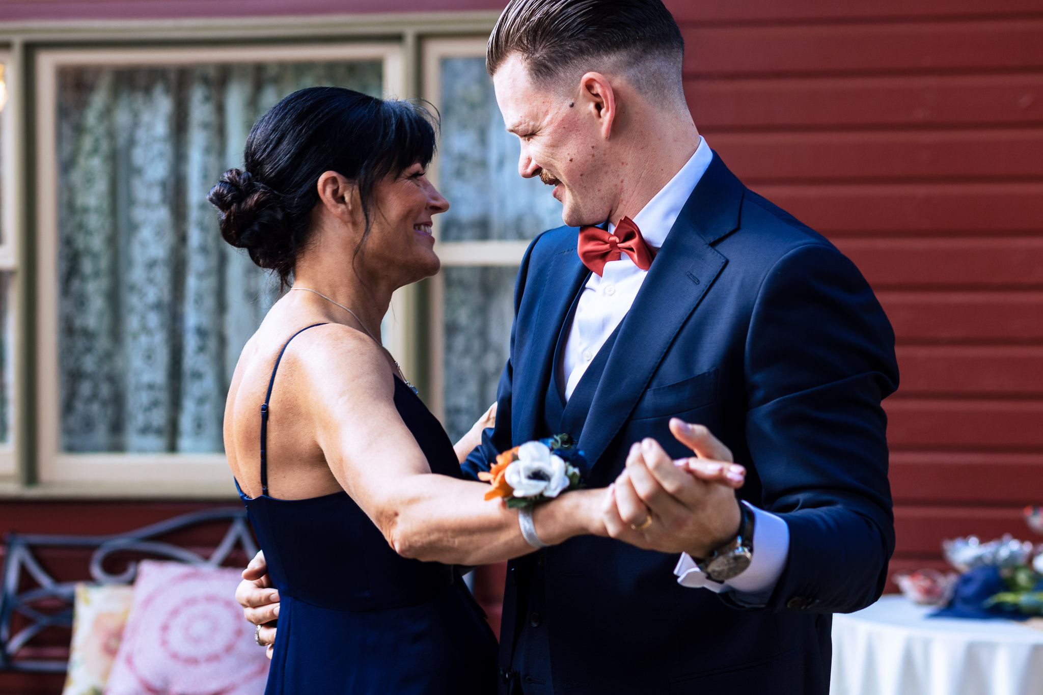 Groom & his mother dancing for the Mother, Son Dance for Haley & Gytenis' Summer Wedding at The McCreery House by Colorado Wedding Photographer, Jennifer Garza.